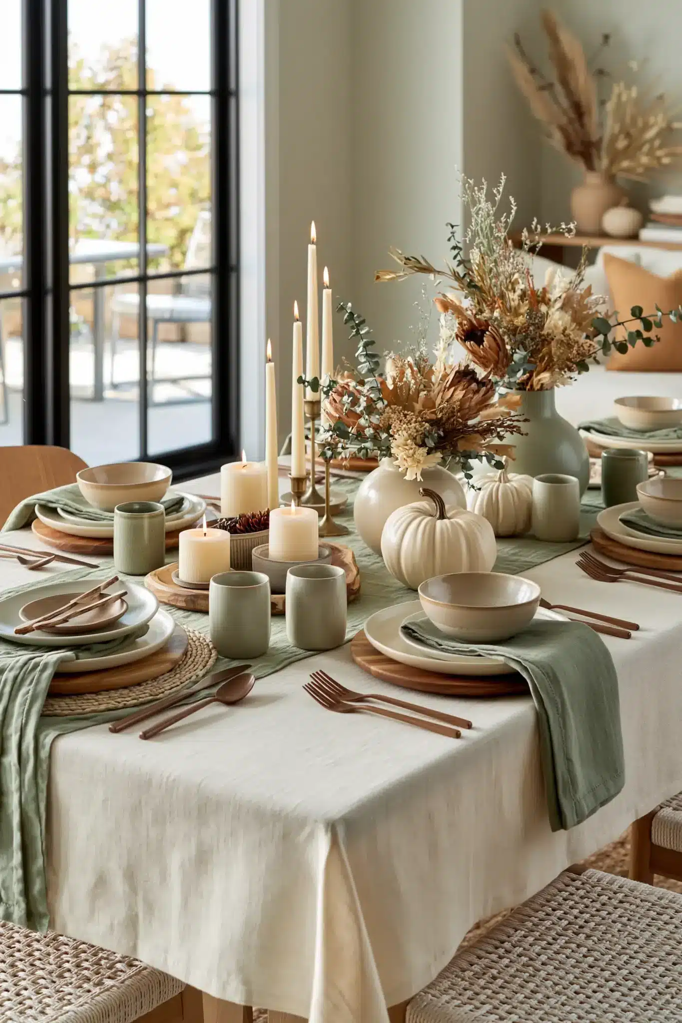 29 Simple Thanksgiving Table Decor Ideas for a Table That Feels Calm simple thanksgiving table decor