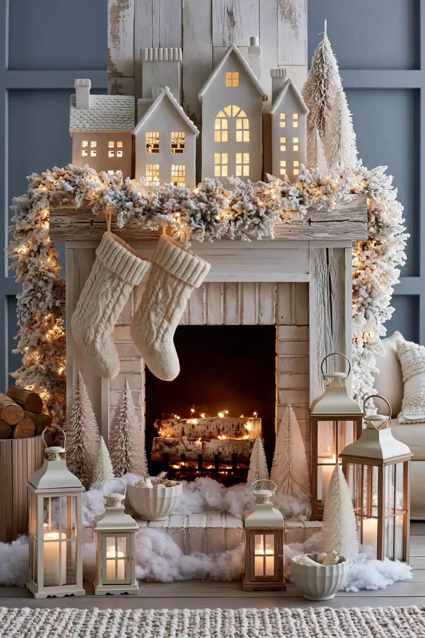 29 Christmas Fireplace Decor Ideas That Let the Fire Stay the Star christmas fireplace decor ideas
