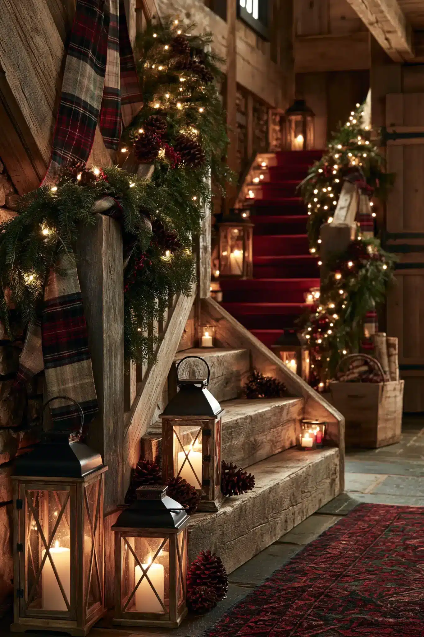 29 Christmas Staircase Decor Ideas for a Railing Worth Photographing christmas staircase decor