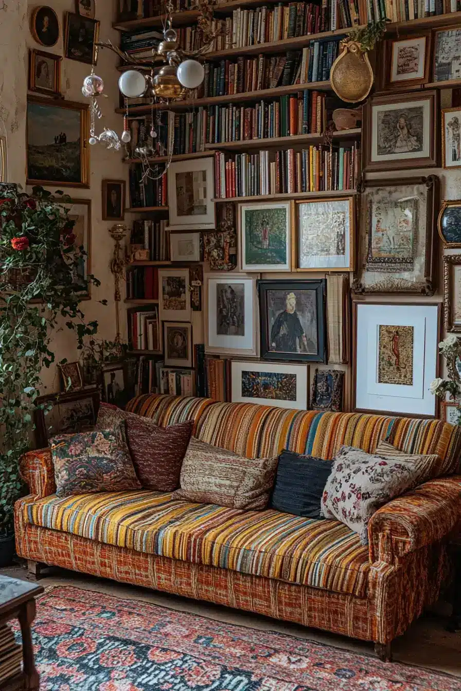 29 Eclectic Maximalism Ideas with a Gallery Wall of Frames
