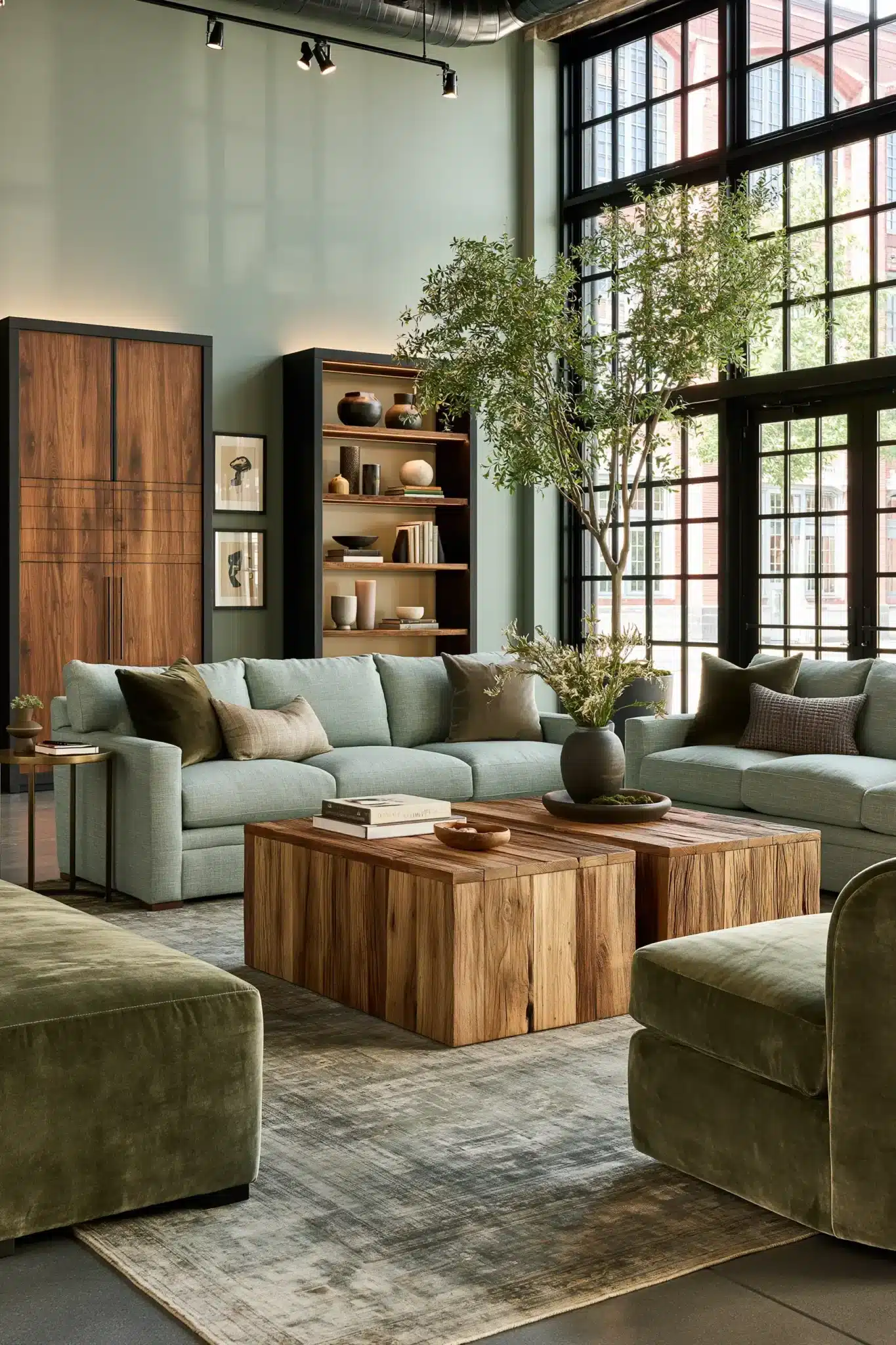 29 Sage Green and Brown Living Room Ideas for a Warm, Earthy Space sage green and brown living room