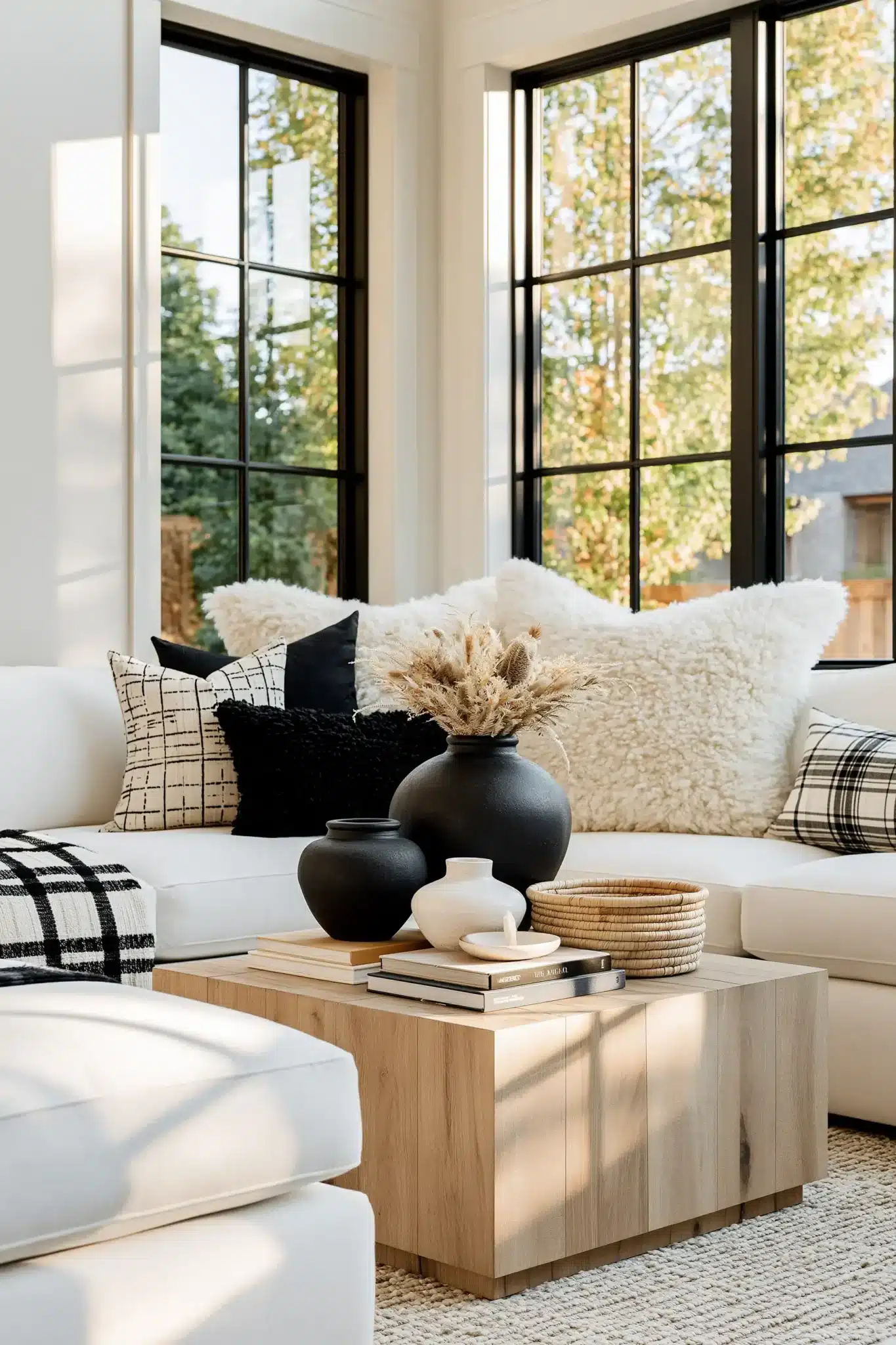 29 Black and White Living Room Decor Ideas for a Space With Real Contrast black and white living room decor