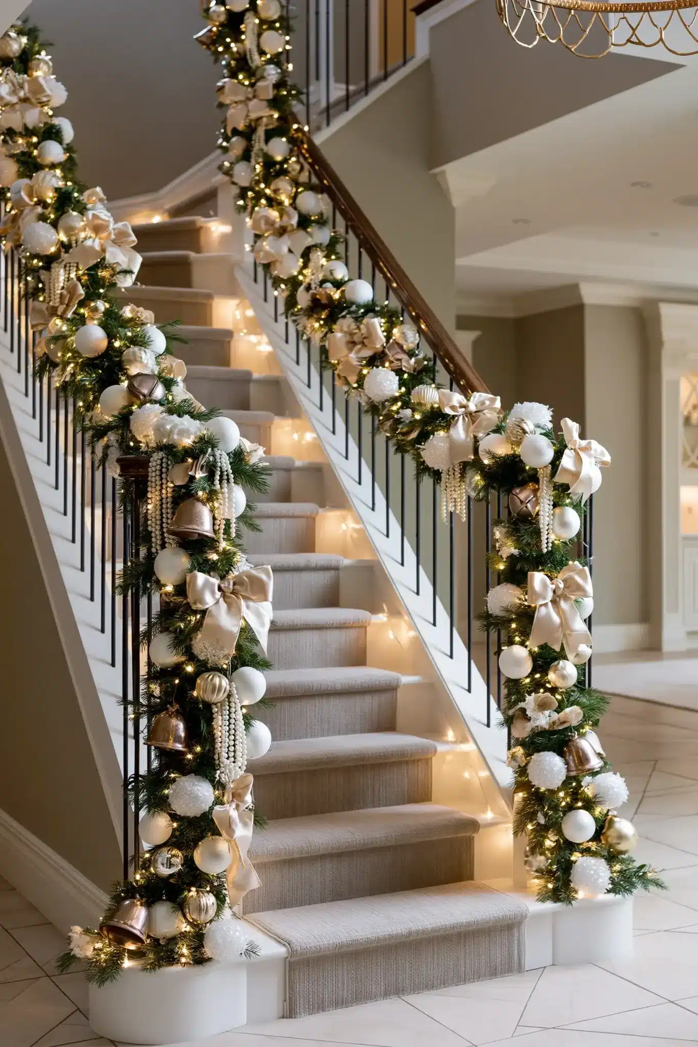 29 White and Gold Christmas Decor Ideas That Feel Calm and a Little Special white and gold christmas decor