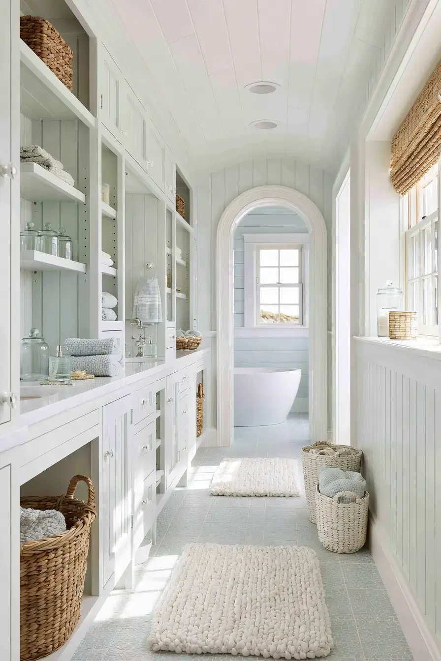 29 Nautical Bathroom Ideas with a Rope Towel Ladder 29 Nautical Bathroom Ideas with a Rope Towel Ladder