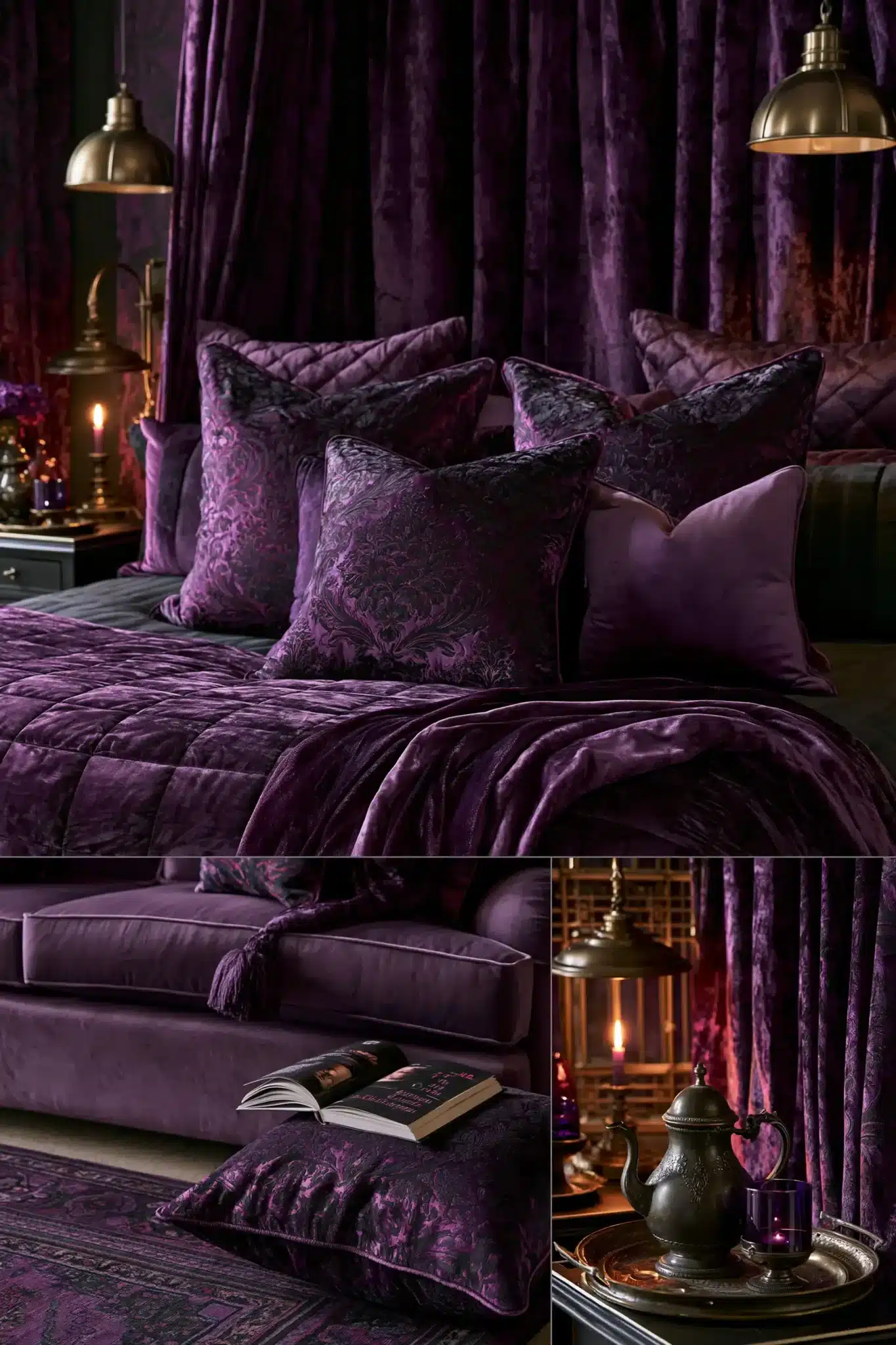 29 Purple Gothic Bedroom Ideas for a Space That Feels Rich, Not Loud purple gothic bedroom