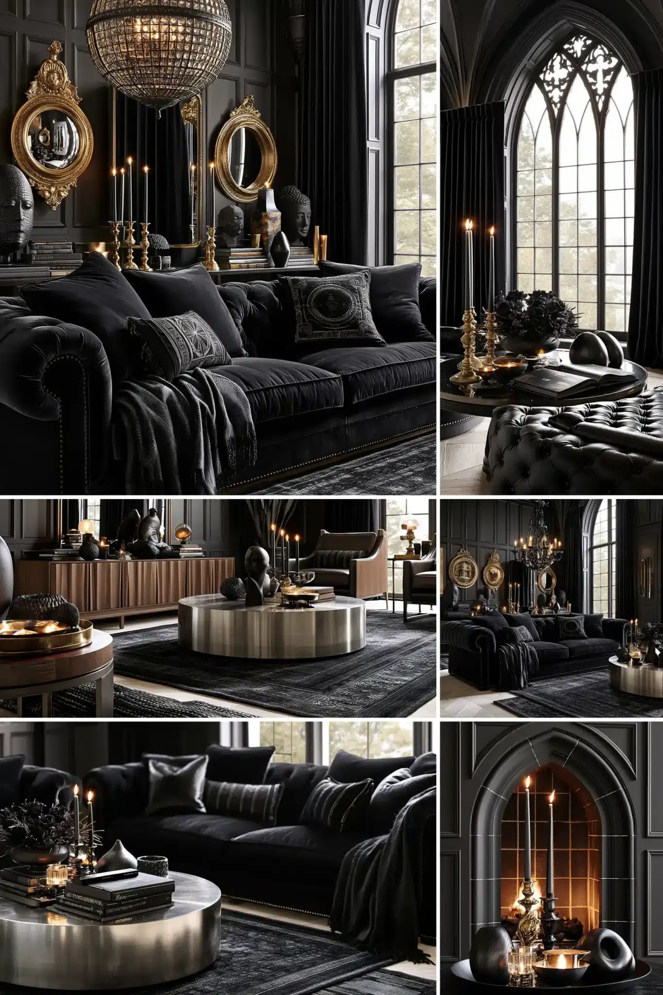 29 Gothic Living Room Ideas for a Space With Vaulted Drama gothic living room