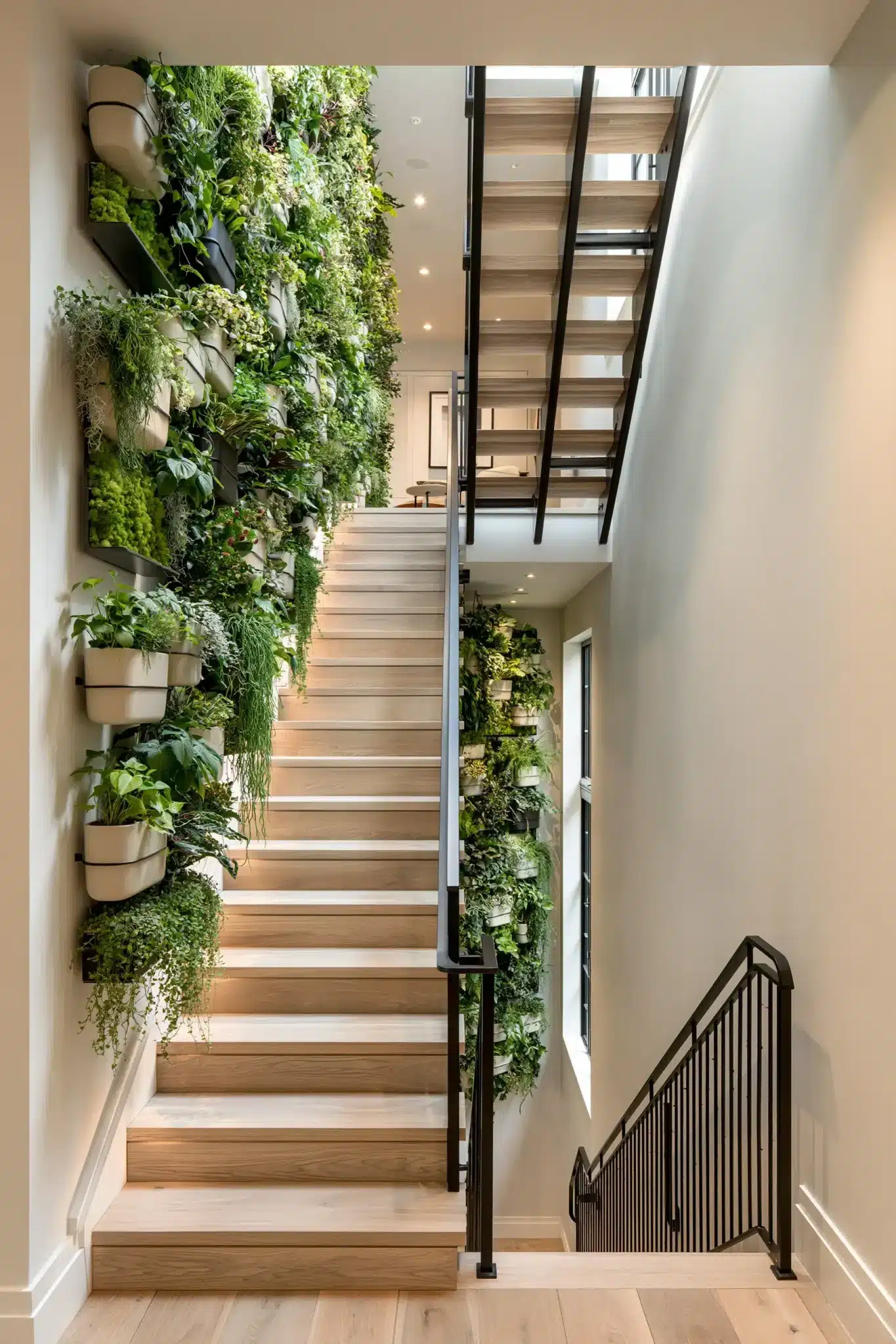 29 Indoor Staircase Gardens Ideas for Green That Follows You Upstairs indoor staircase gardens