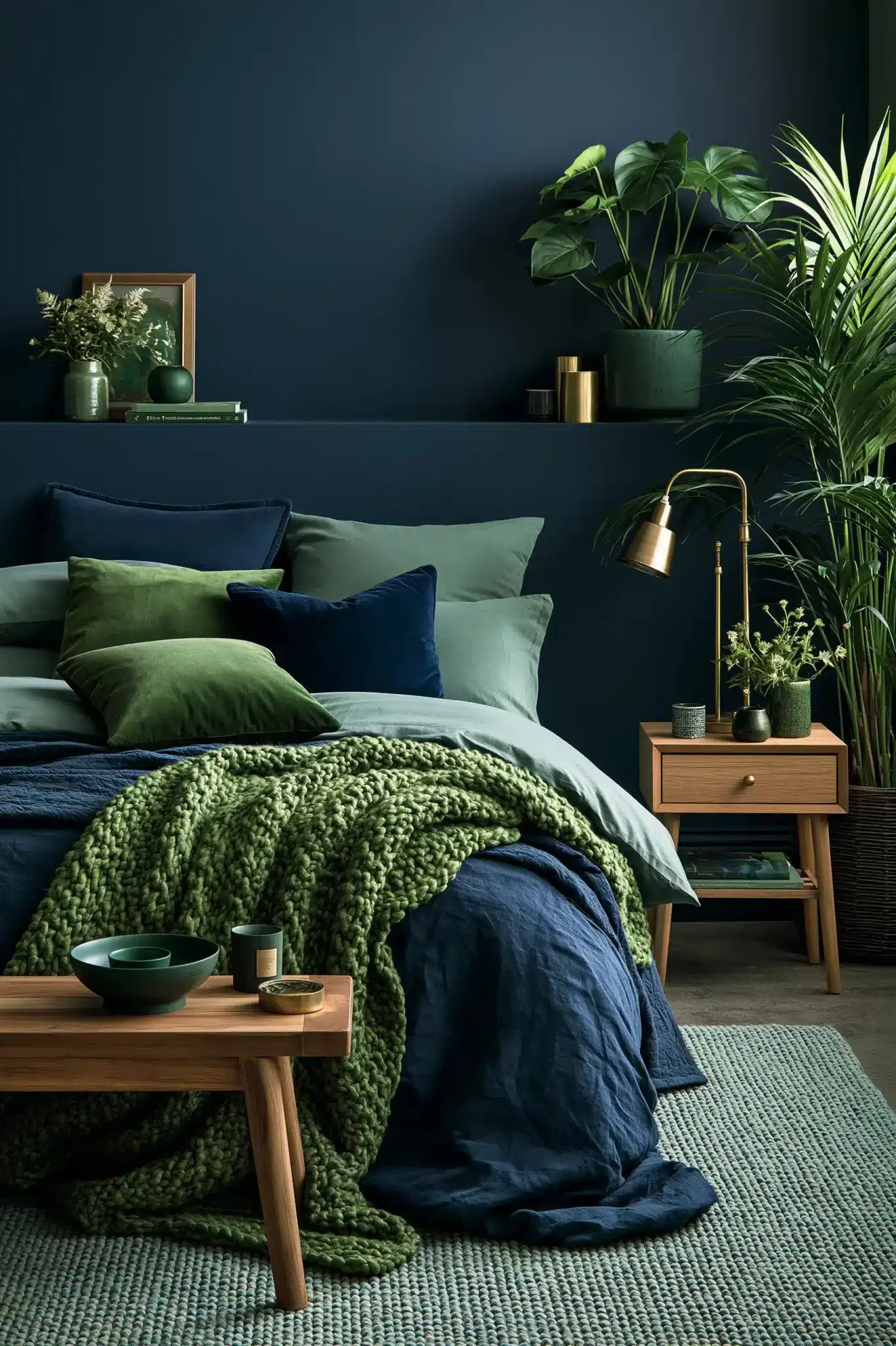29 Navy Blue and Green Bedroom Ideas for a Room With a Quiet Depth navy blue and green bedroom