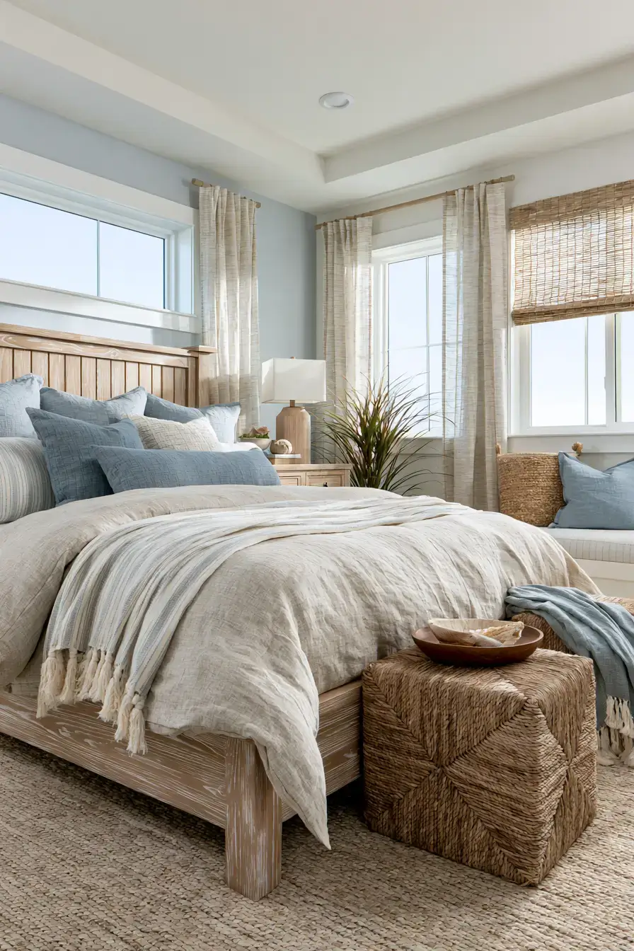29 Nautical Bedroom Ideas with a Rope Headboard