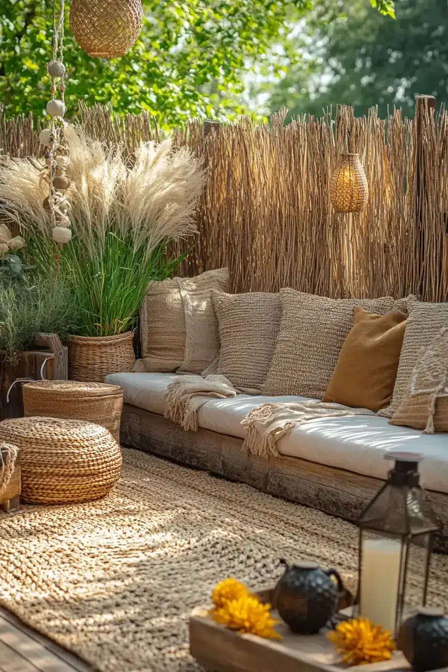 29 Yard Fence Decor Ideas with a Hanging Planter Row