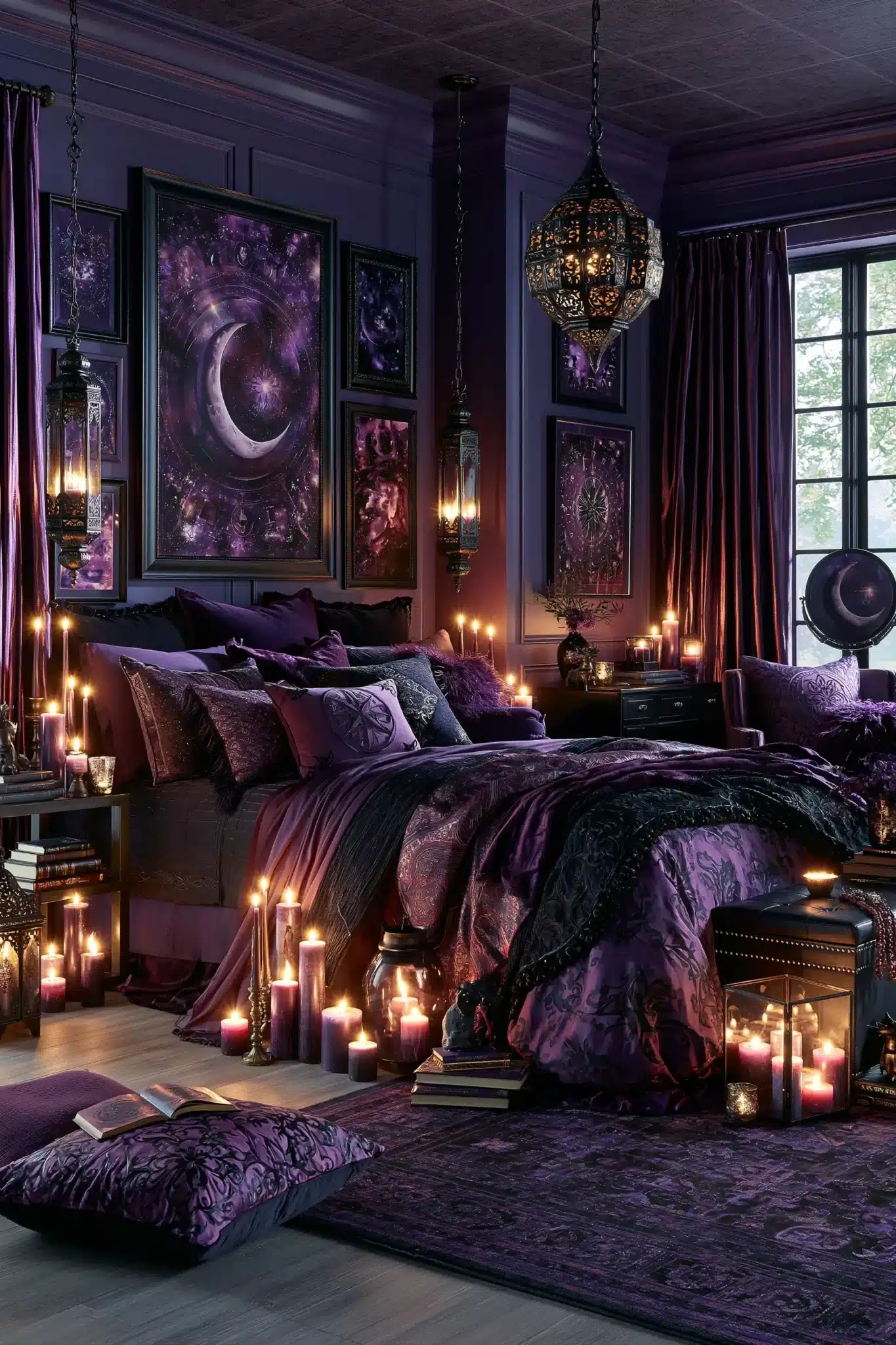 29 Purple Gothic Bedroom Ideas for a Space That Feels Rich, Not Loud purple gothic bedroom