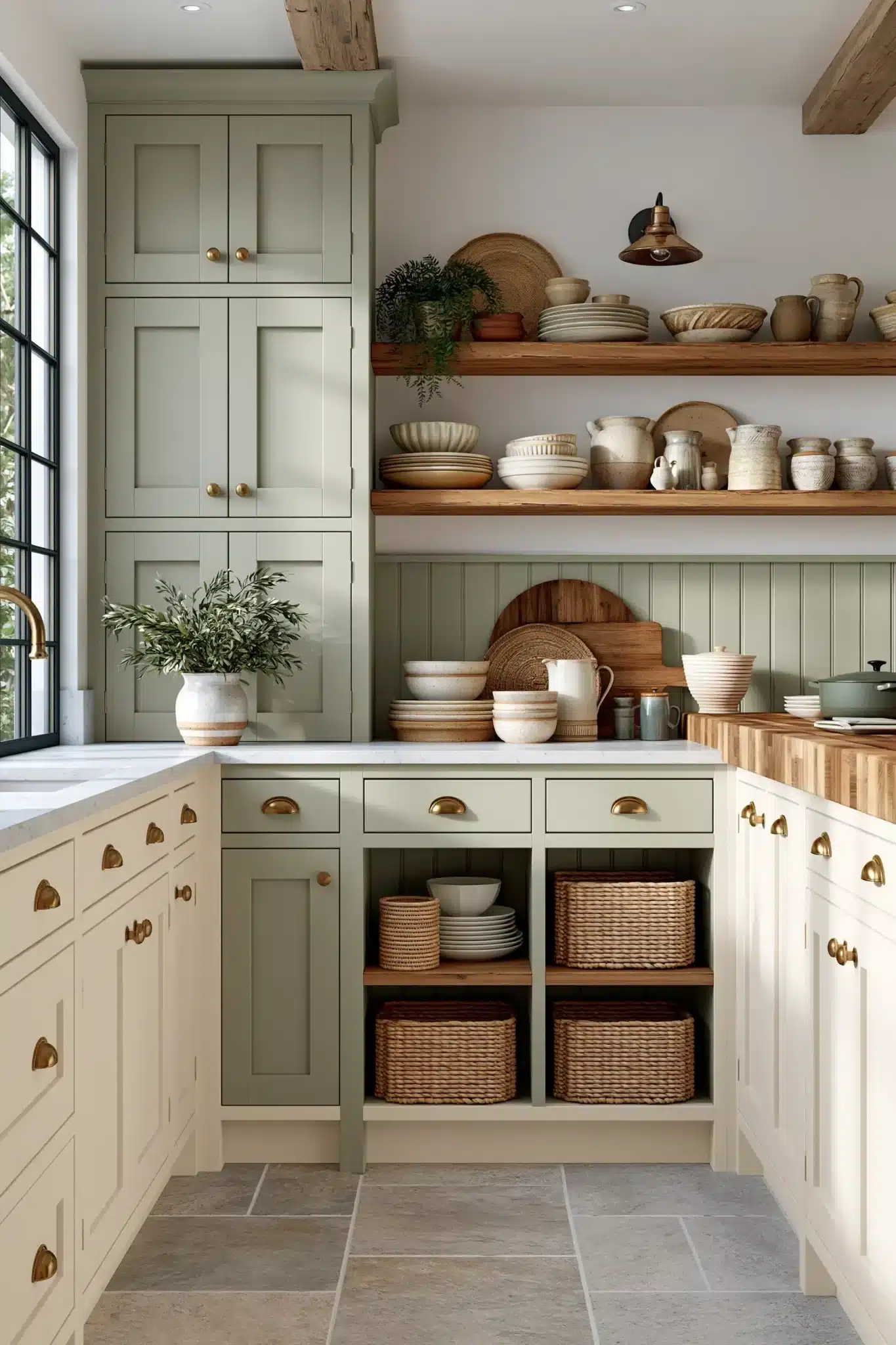 29 Sage Green and Cream Kitchen Ideas for a Room That Feels Like Home sage green and cream kitchen
