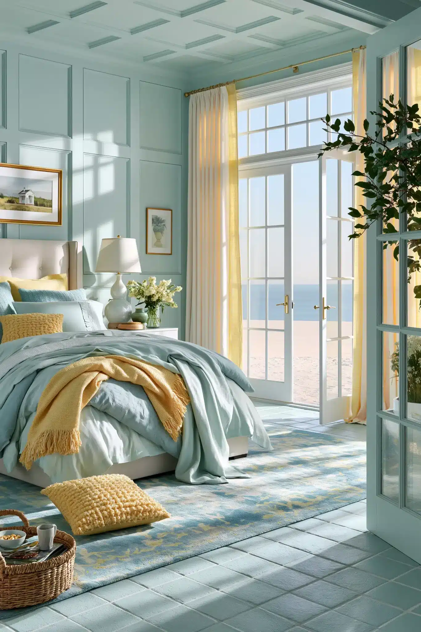 29 Light Blue and Yellow Bedroom Ideas for a Room That Wakes Up Early light blue and yellow bedroom