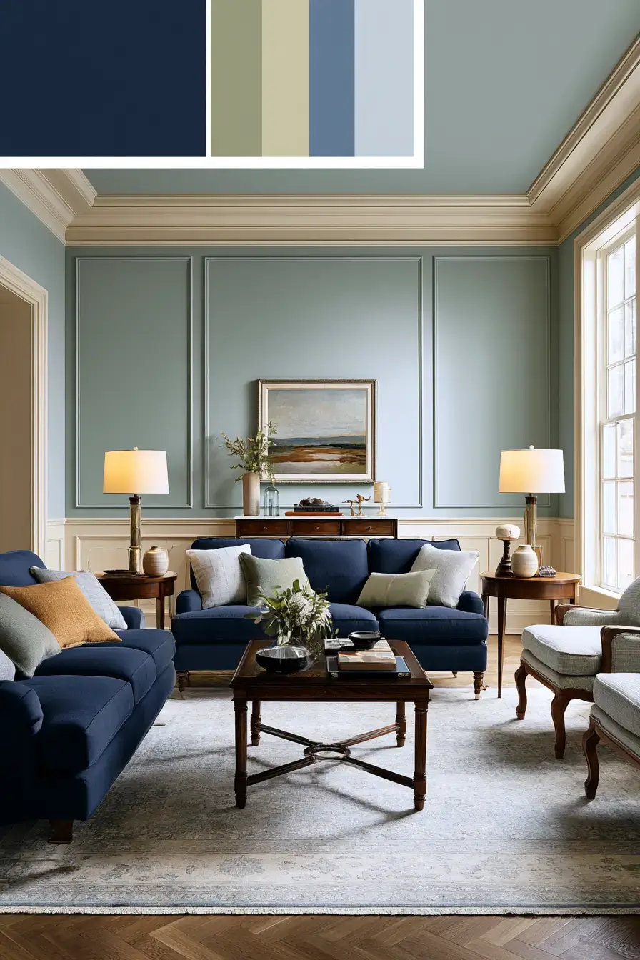 29 Navy and Sage Living Room Ideas with a Sage Sofa 29 Navy and Sage Living Room Ideas with a Sage Sofa