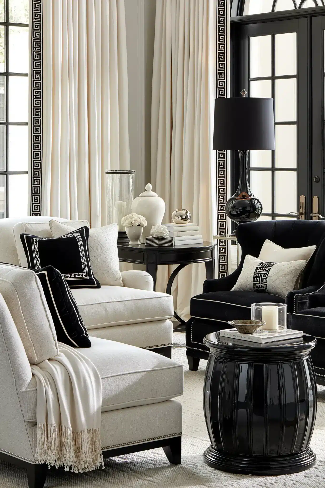 29 Black and White Living Room Decor Ideas for a Space With Real Contrast black and white living room decor