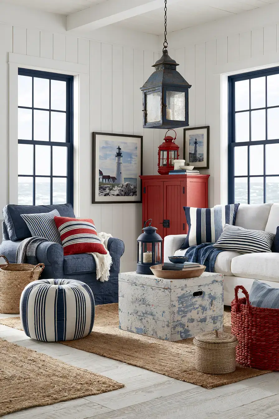 29 Nautical Decor Ideas with a Rope Mirror 29 Nautical Decor Ideas with a Rope Mirror