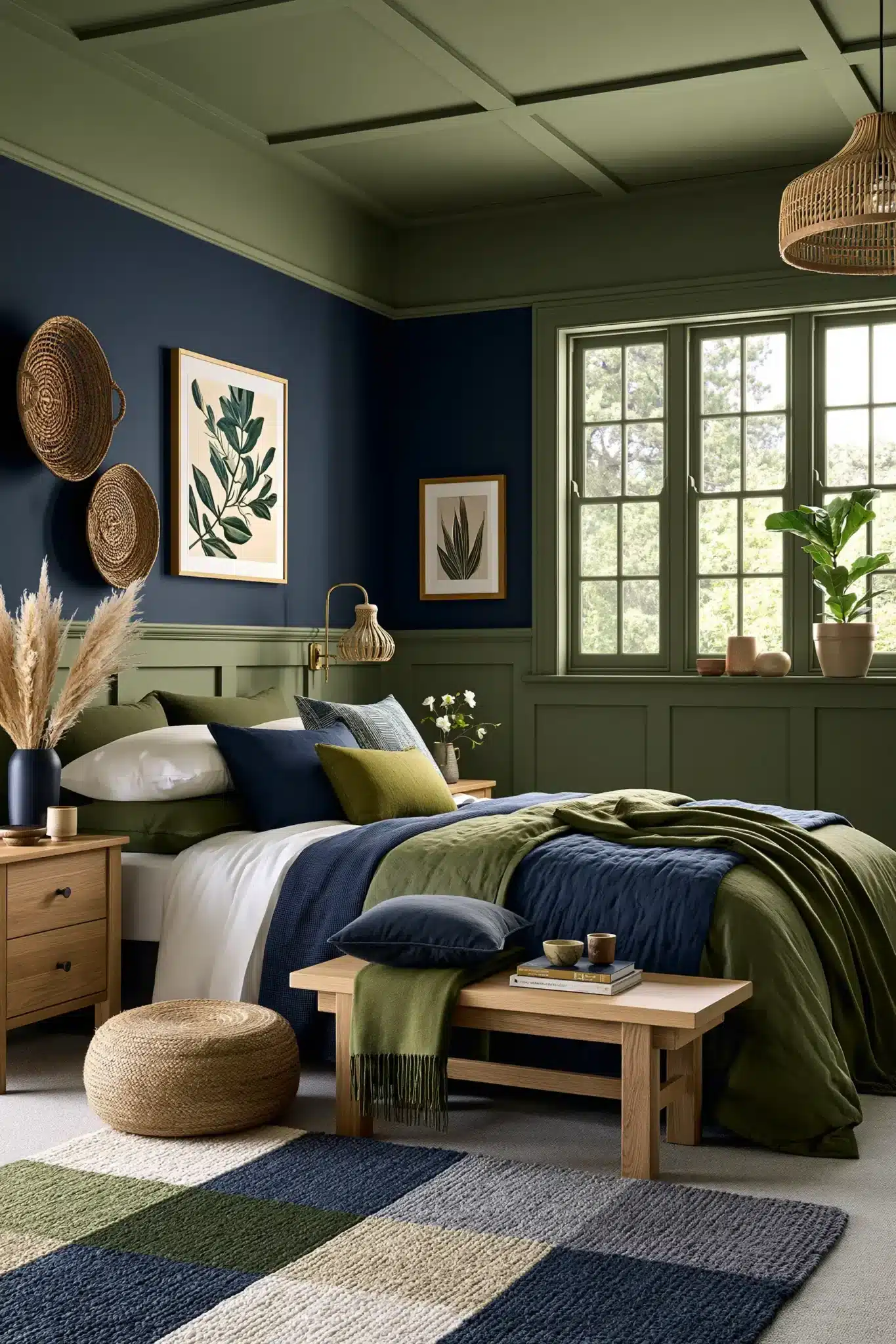 29 Navy Blue and Green Bedroom Ideas for a Room With a Quiet Depth navy blue and green bedroom