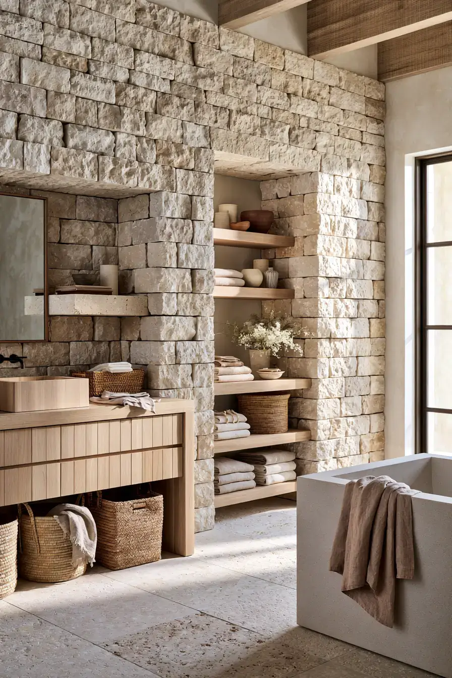 29 Stone Bathroom Ideas for a Calm, Spa-Like Room stone bathroom