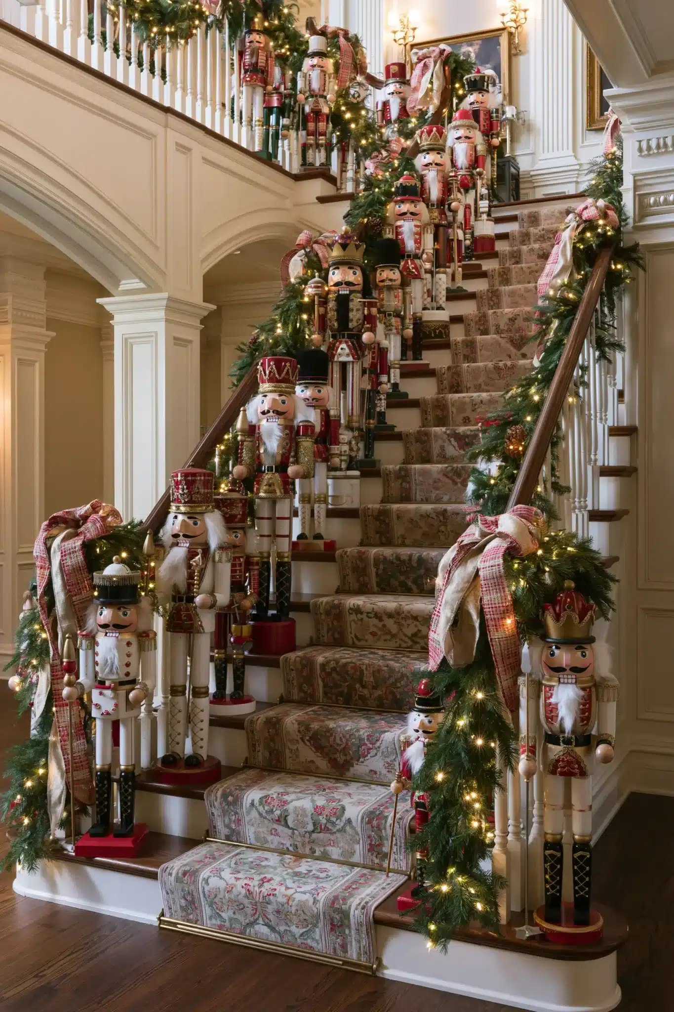 29 Christmas Staircase Decor Ideas for a Railing Worth Photographing christmas staircase decor