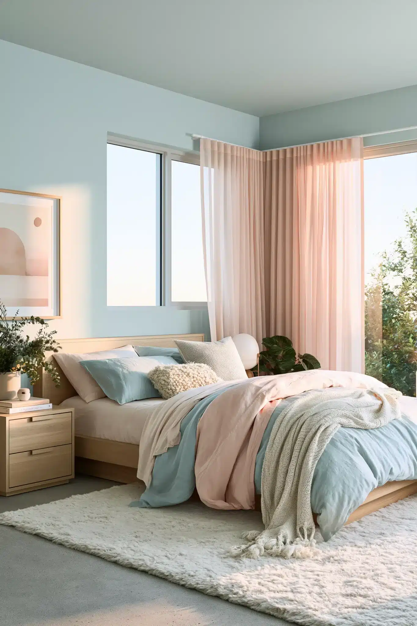 29 Light Blue and Pink Bedroom Ideas for a Space That Stays Airy light blue and pink bedroom
