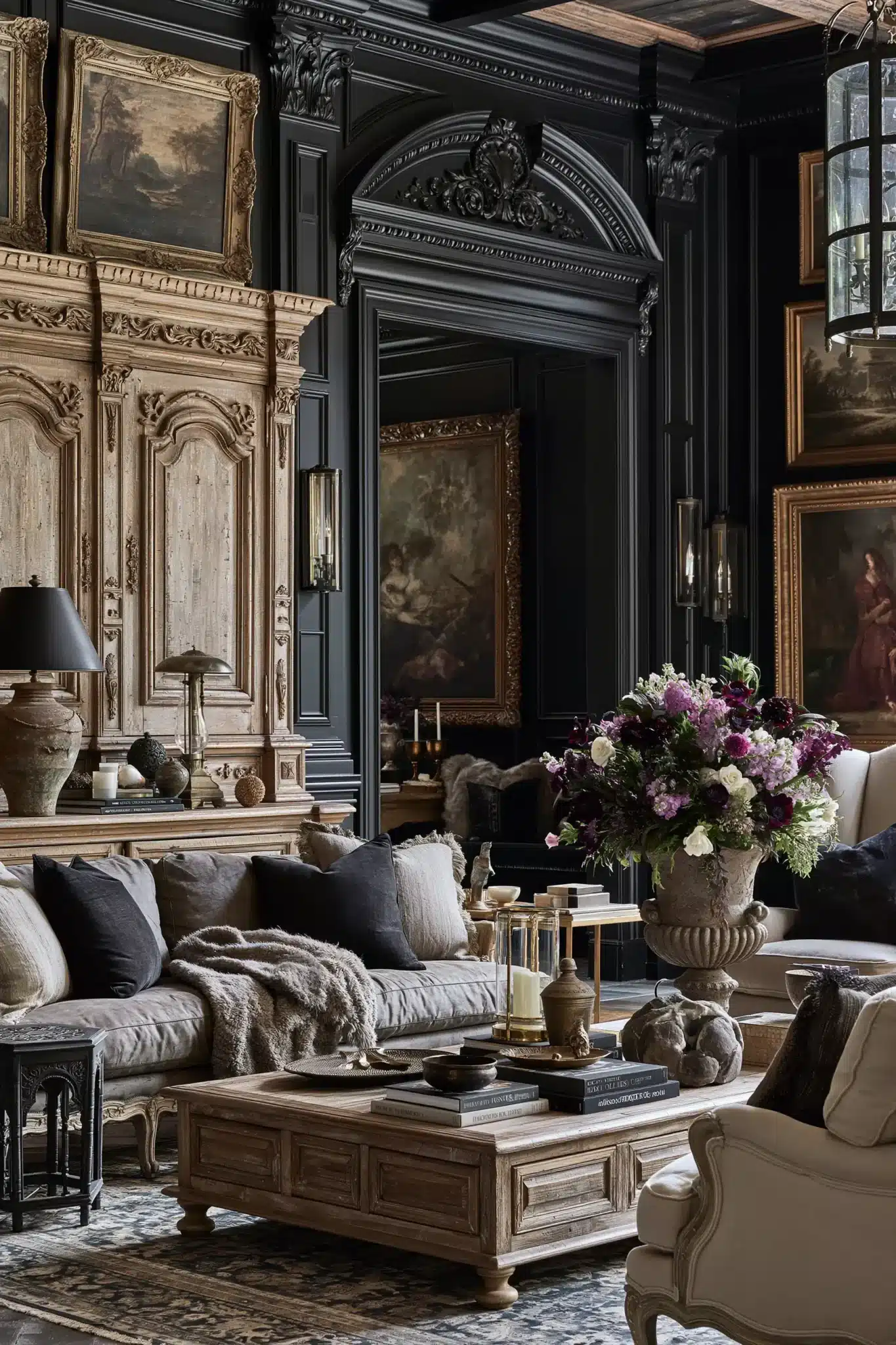 29 Gothic Living Room Ideas for a Space With Vaulted Drama gothic living room