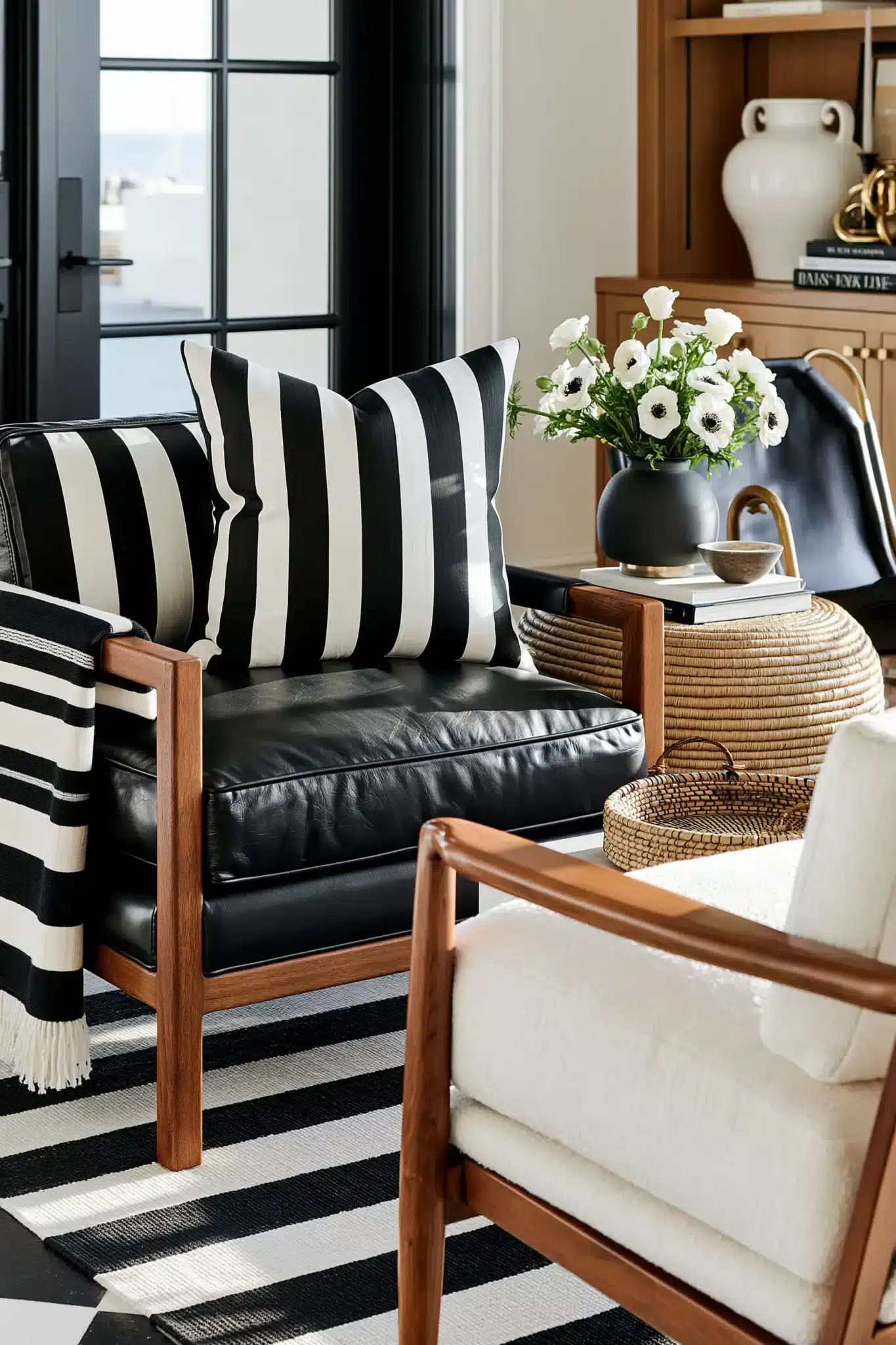 29 Black and White Living Room Decor Ideas for a Space With Real Contrast black and white living room decor