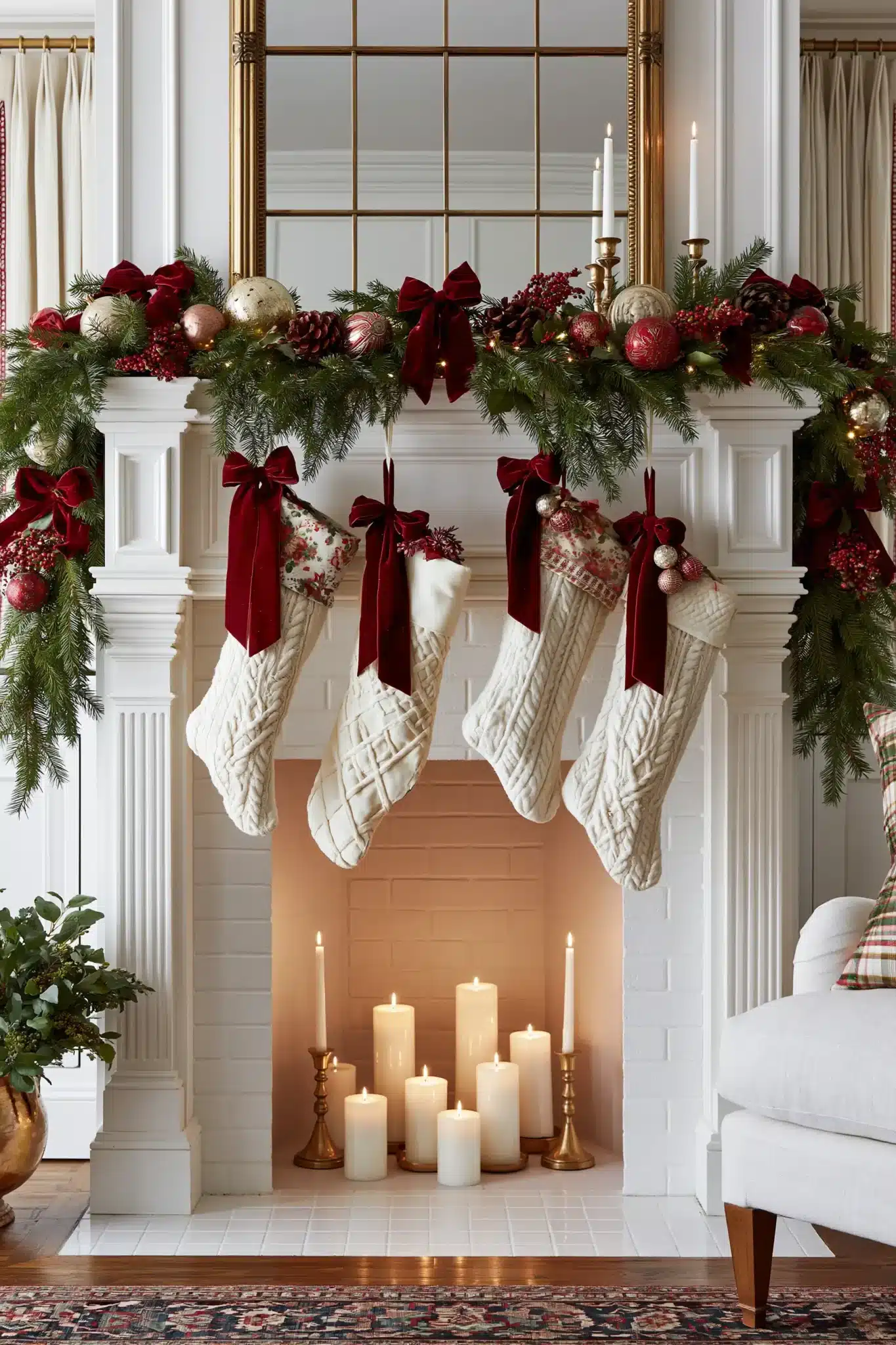 29 Christmas Mantle Decor Ideas for a Hearth That Does Not Compete With the Tree christmas mantle decor