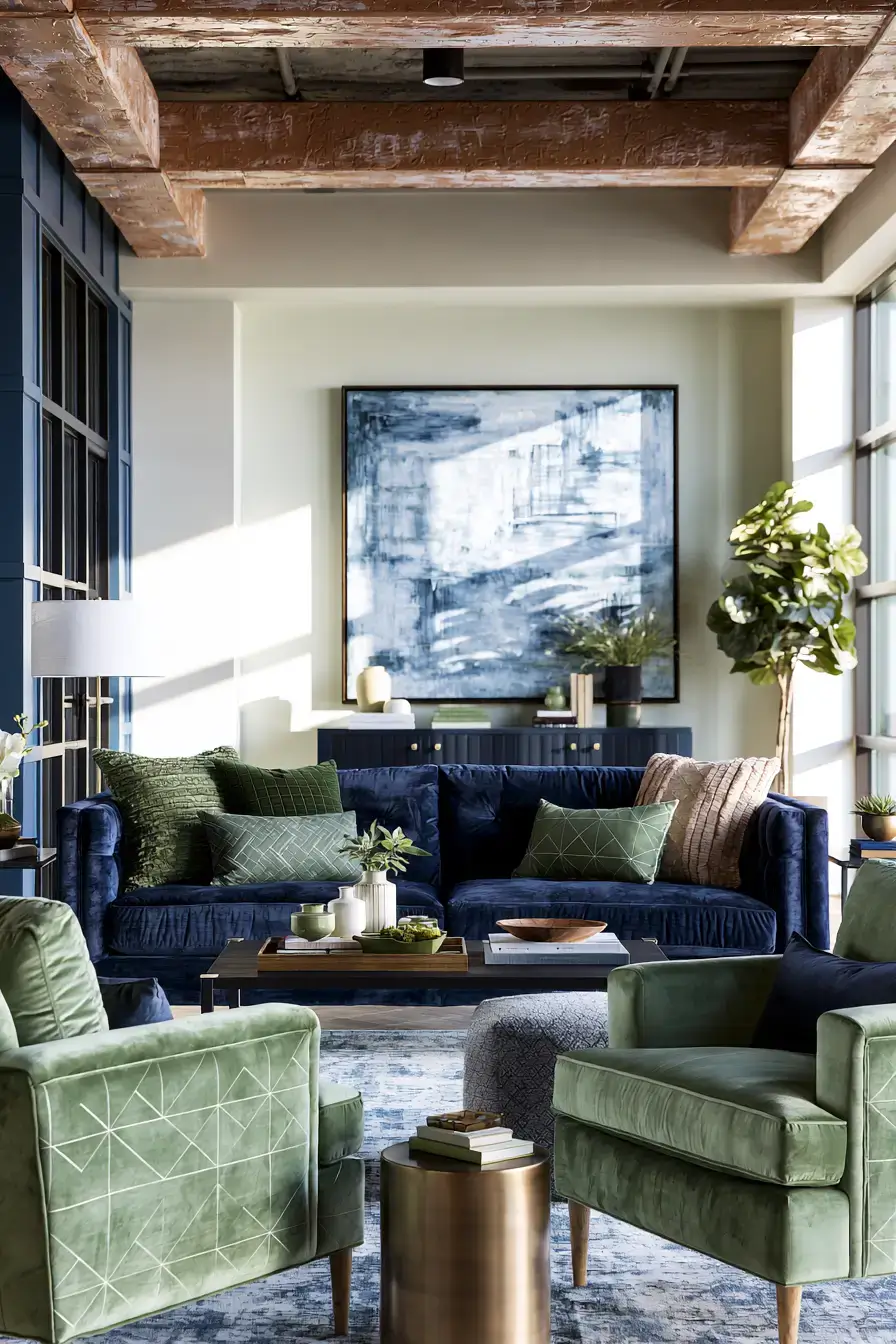 29 Navy and Sage Living Room Ideas with a Sage Sofa 29 Navy and Sage Living Room Ideas with a Sage Sofa
