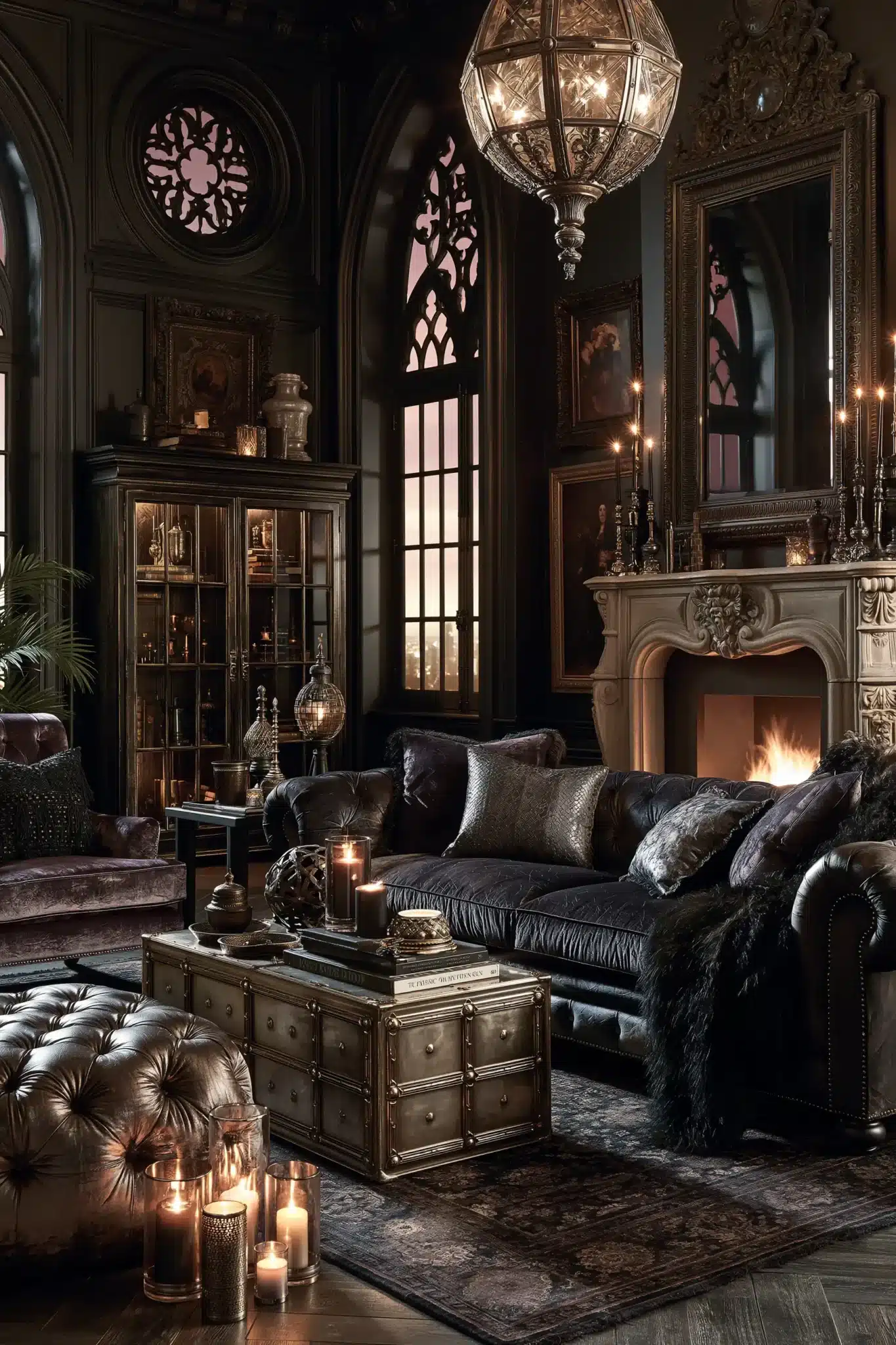 29 Gothic Living Room Ideas for a Space With Vaulted Drama gothic living room