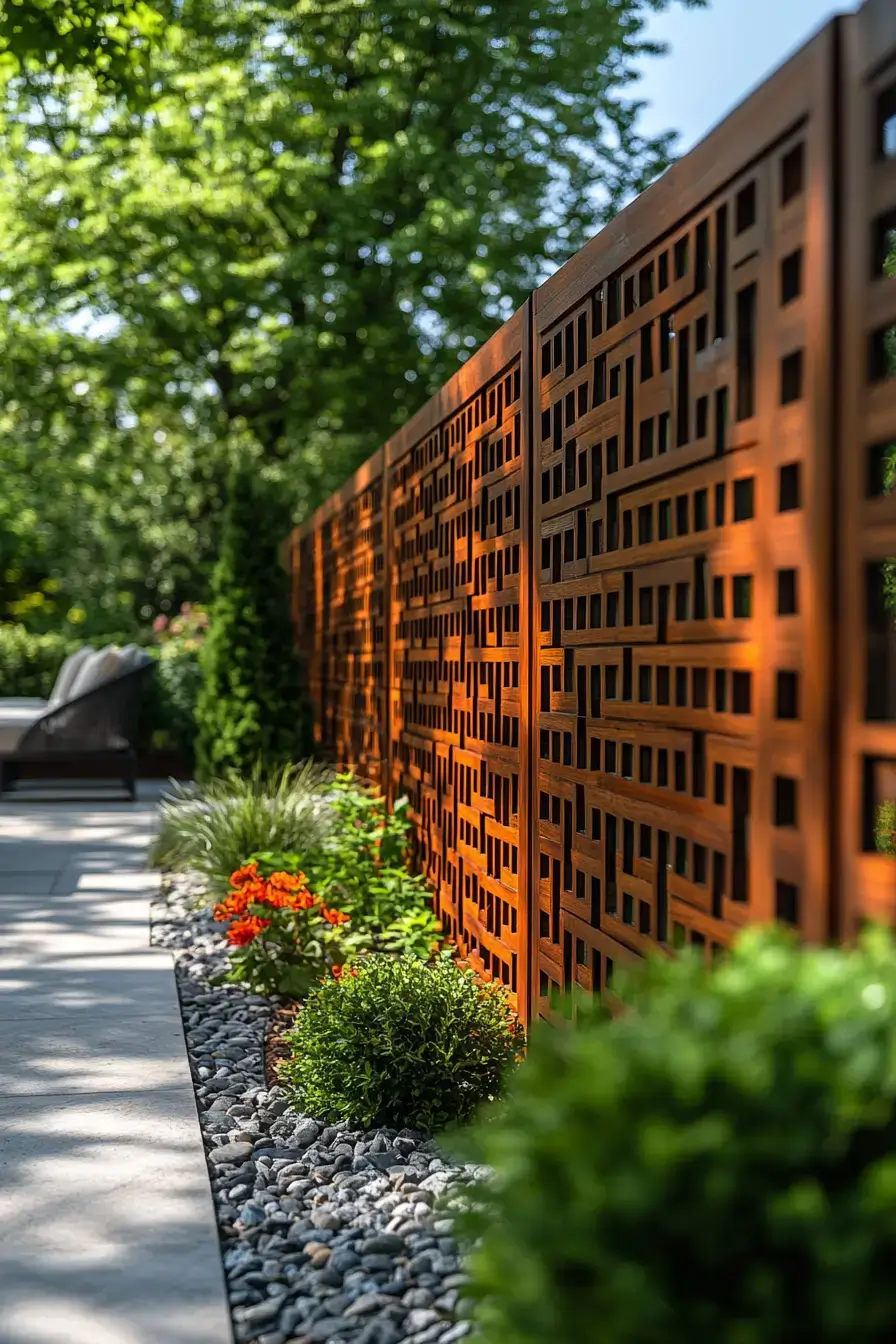 29 Yard Fence Decor Ideas with a Hanging Planter Row