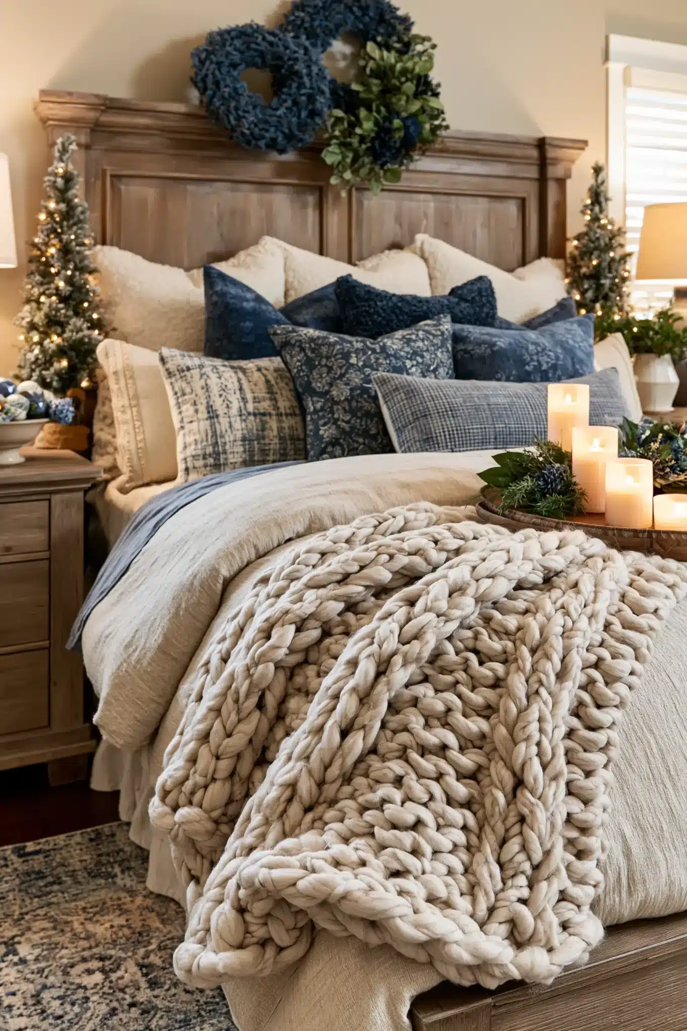 29 Blue Christmas Decor Ideas That Give the Room a Cooler, Calmer Edge blue christmas decor
