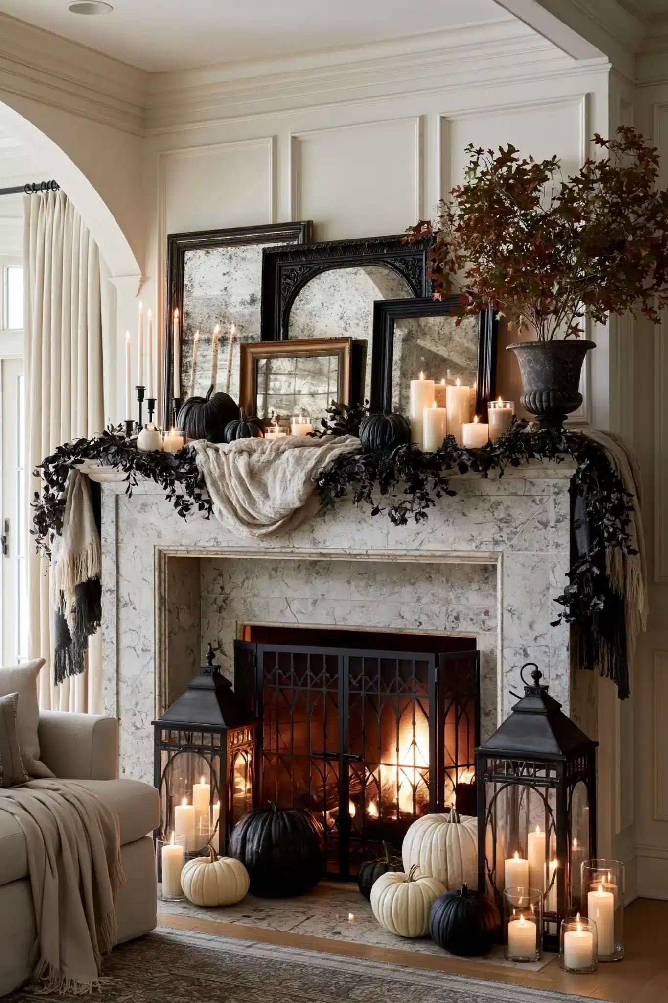 29 Fall Halloween Decor Ideas for a Season That Blends Both Holidays fall halloween decor