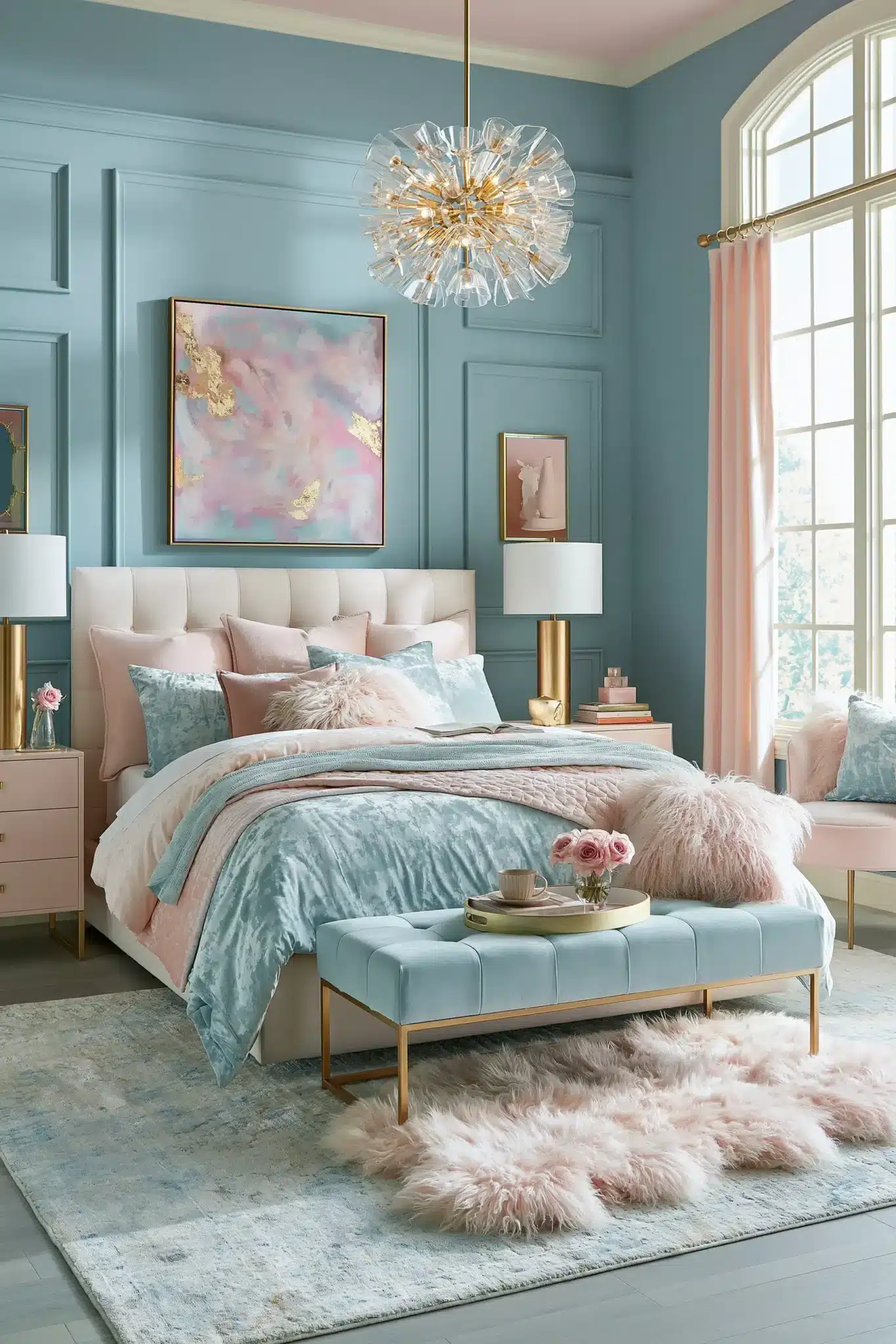 29 Light Blue and Pink Bedroom Ideas for a Space That Stays Airy light blue and pink bedroom