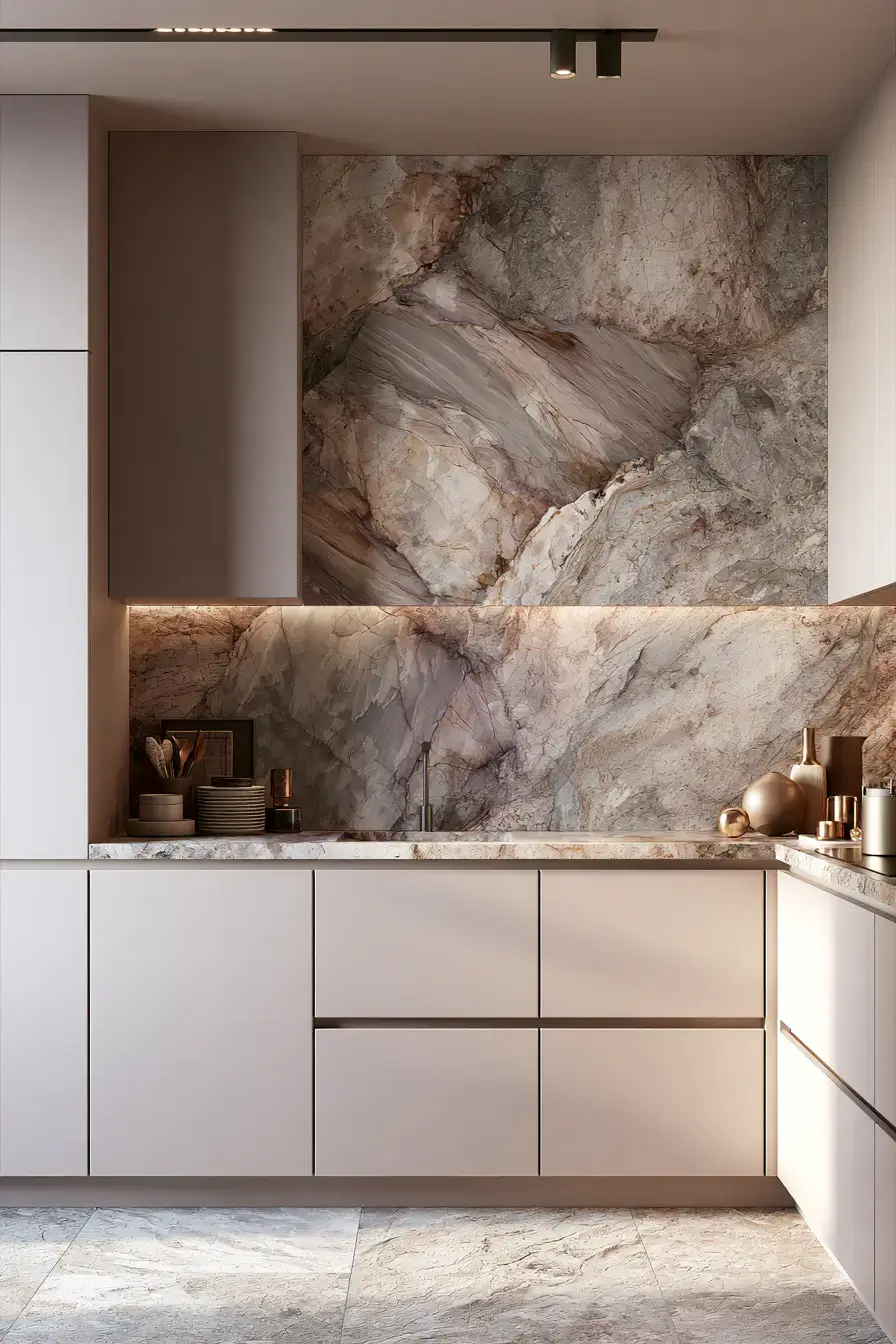 29 Natural Stone Backsplash Kitchen Ideas for a Surface With Real Character natural stone backsplash kitchen