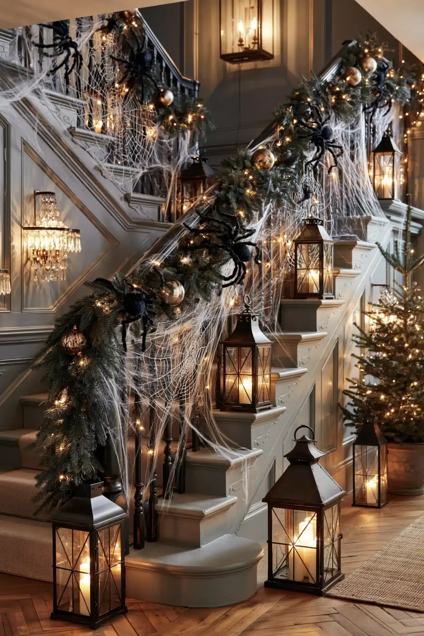 29 Halloween Staircase Decor Ideas for a Climb That Is Spooky, Not Scary halloween staircase decor