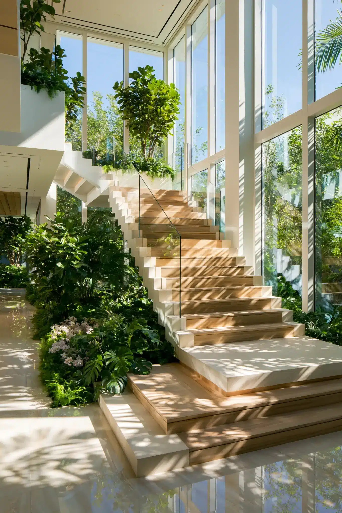 29 Indoor Staircase Gardens Ideas for Green That Follows You Upstairs indoor staircase gardens