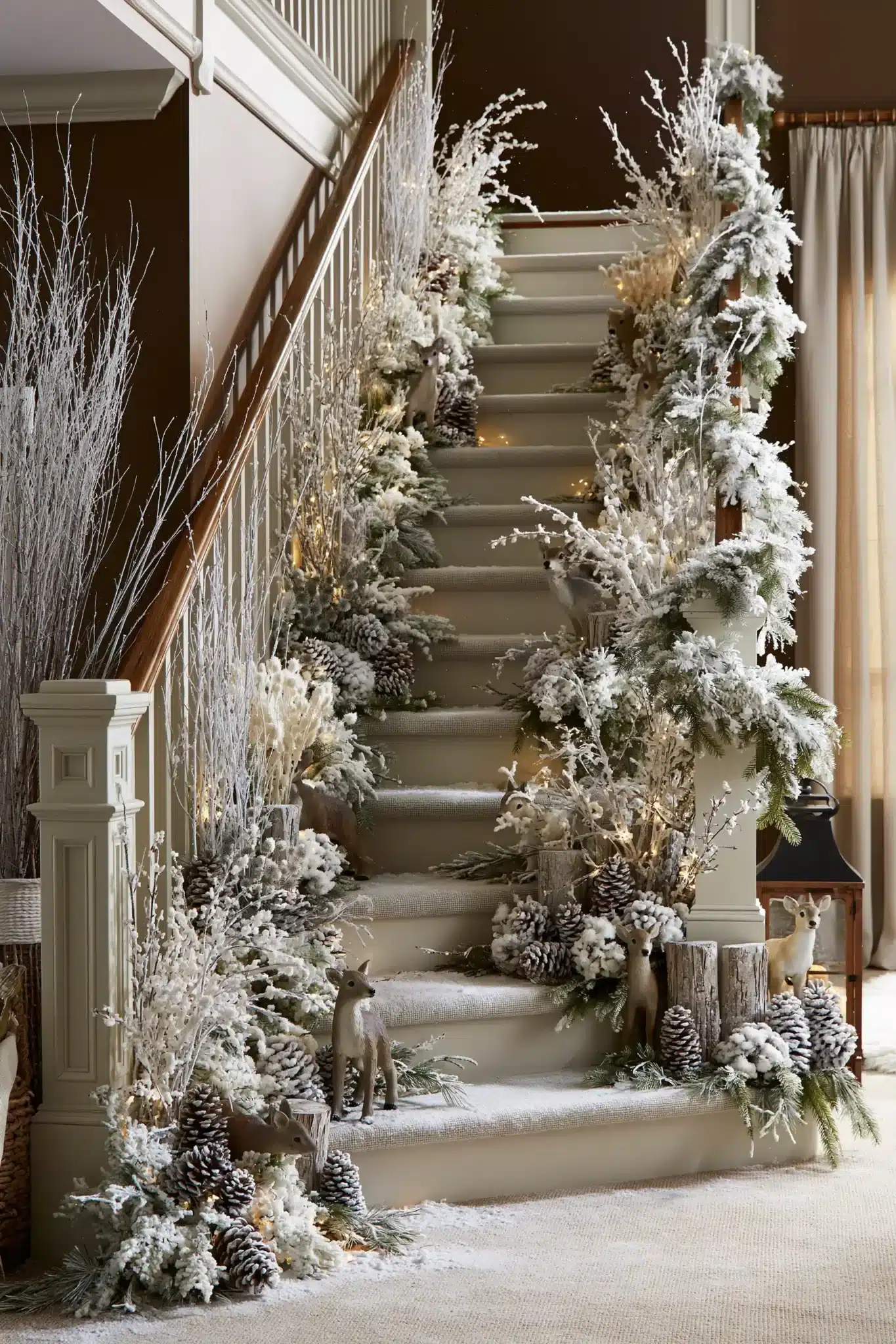 29 Christmas Staircase Decor Ideas for a Railing Worth Photographing christmas staircase decor