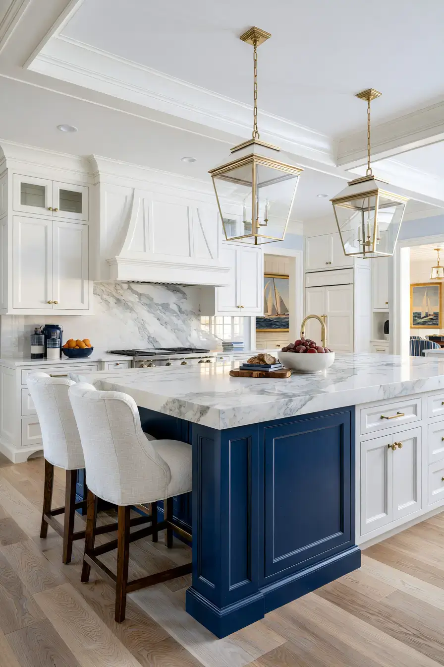 29 Nautical Kitchen Ideas with a Rope Pendant Light