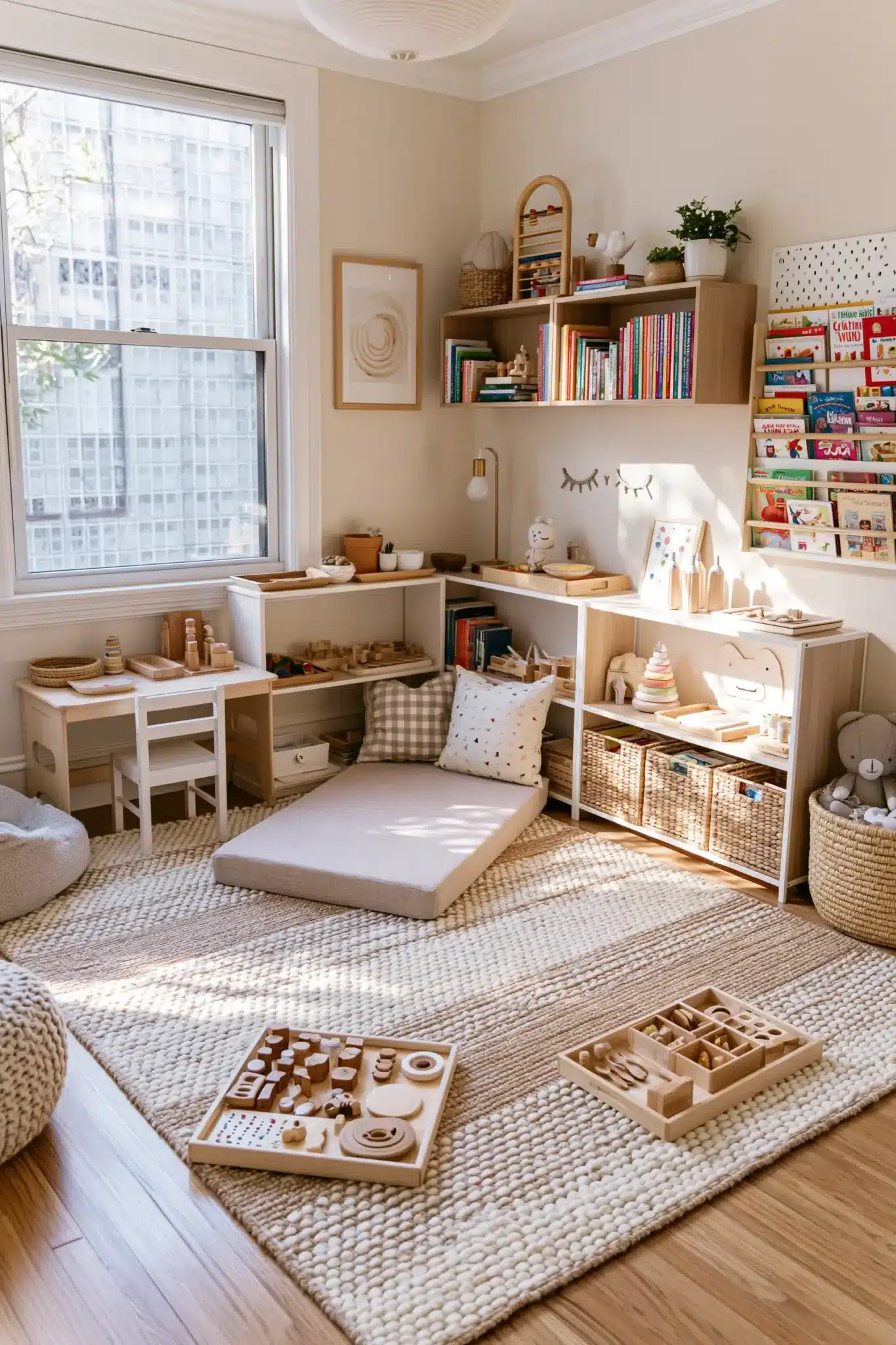 29 Montessori Playroom Ideas That Let Kids Actually Use the Room montessori playroom