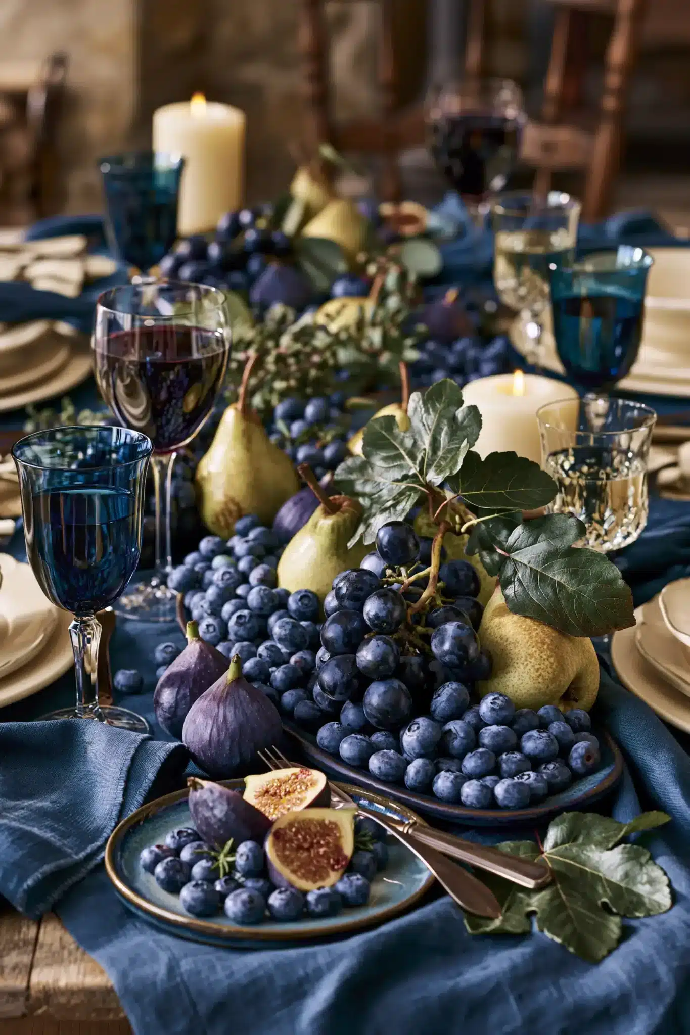 29 Blue Thanksgiving Table Decor Ideas Beyond the Usual Orange blue thanksgiving table decor