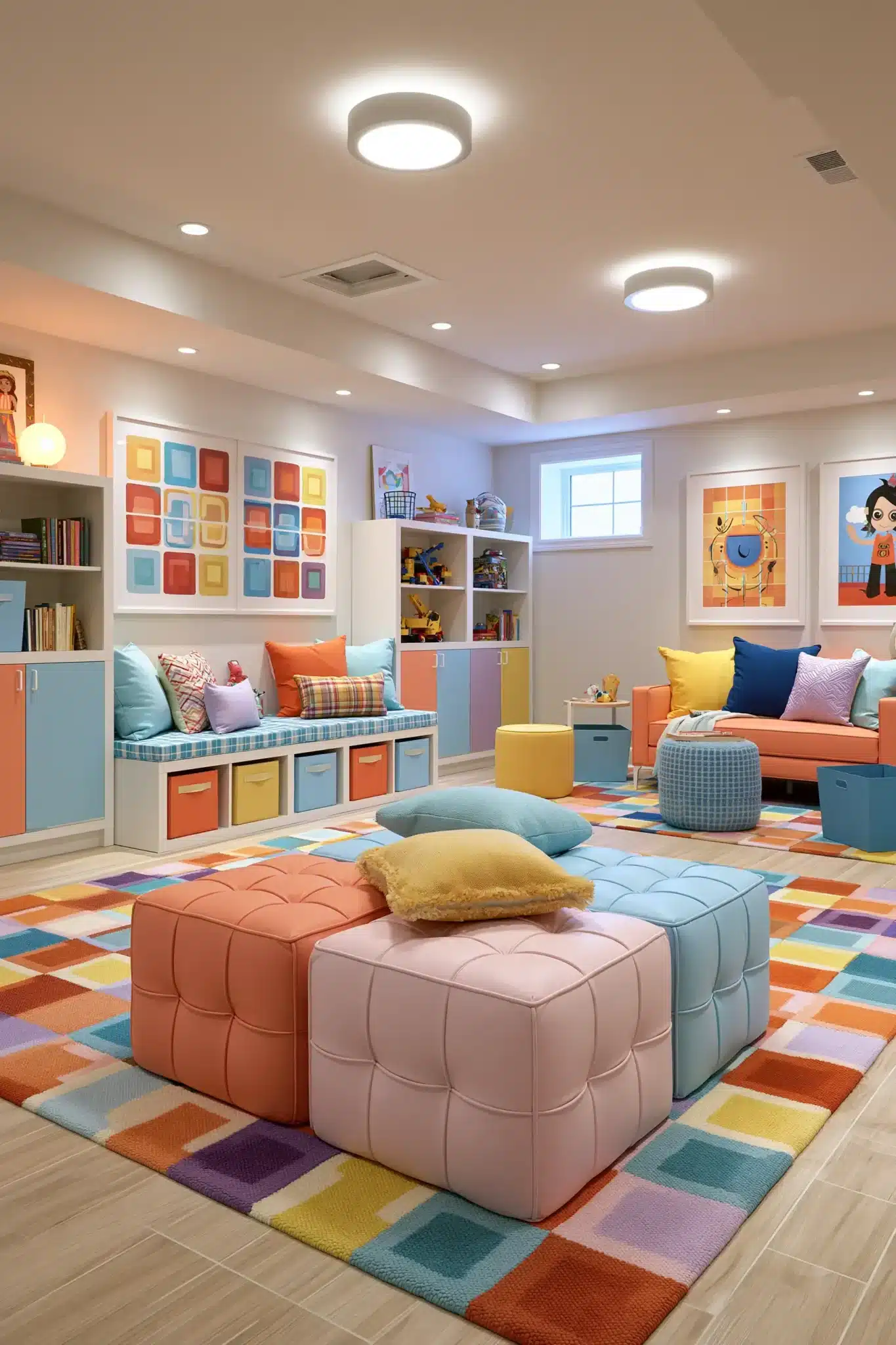 29 Basement Playroom Ideas That Use the Space You Already Have basement playroom