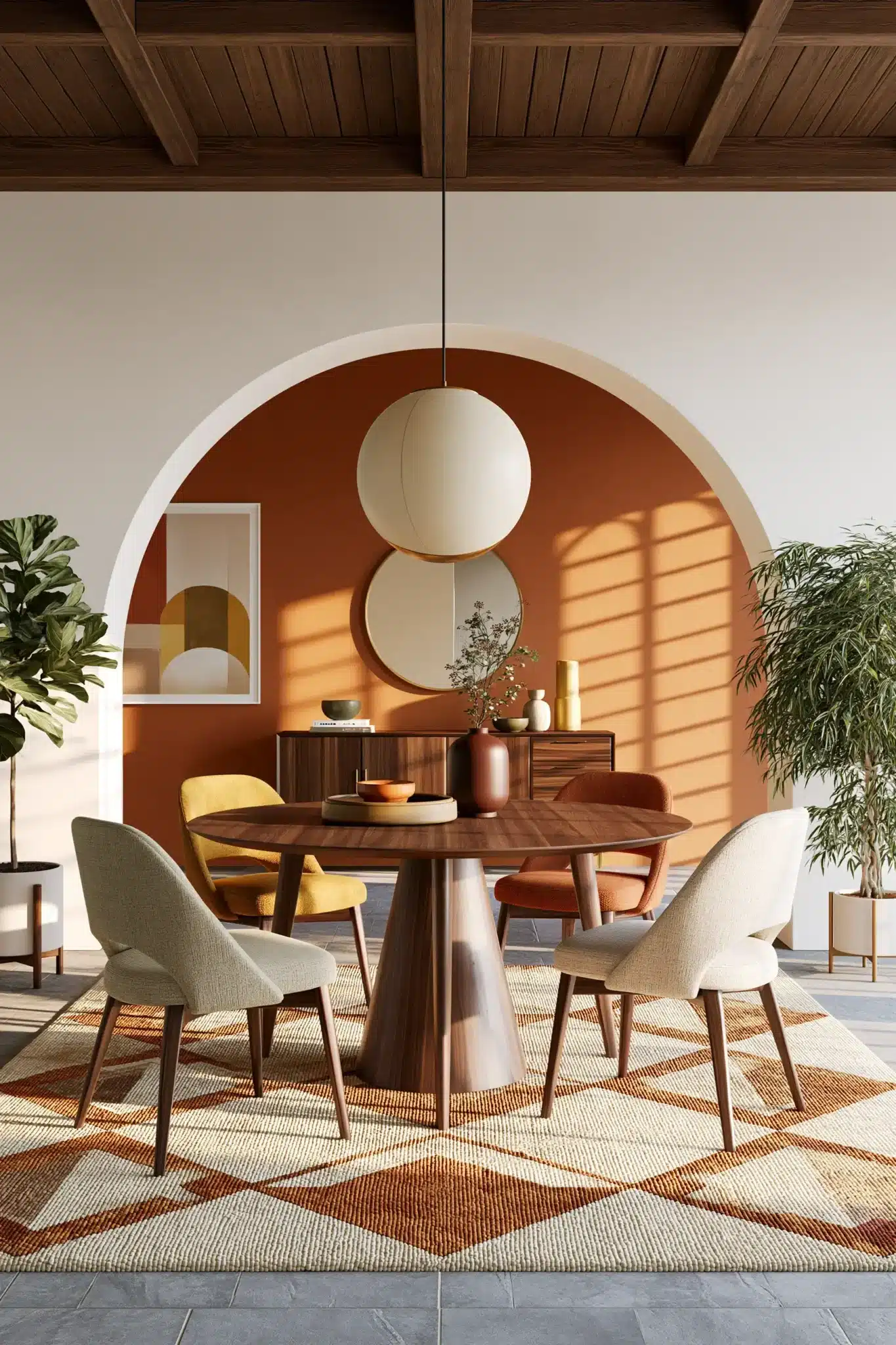 29 Round Table Dining Room Plans for Easier Conversation round table dining room