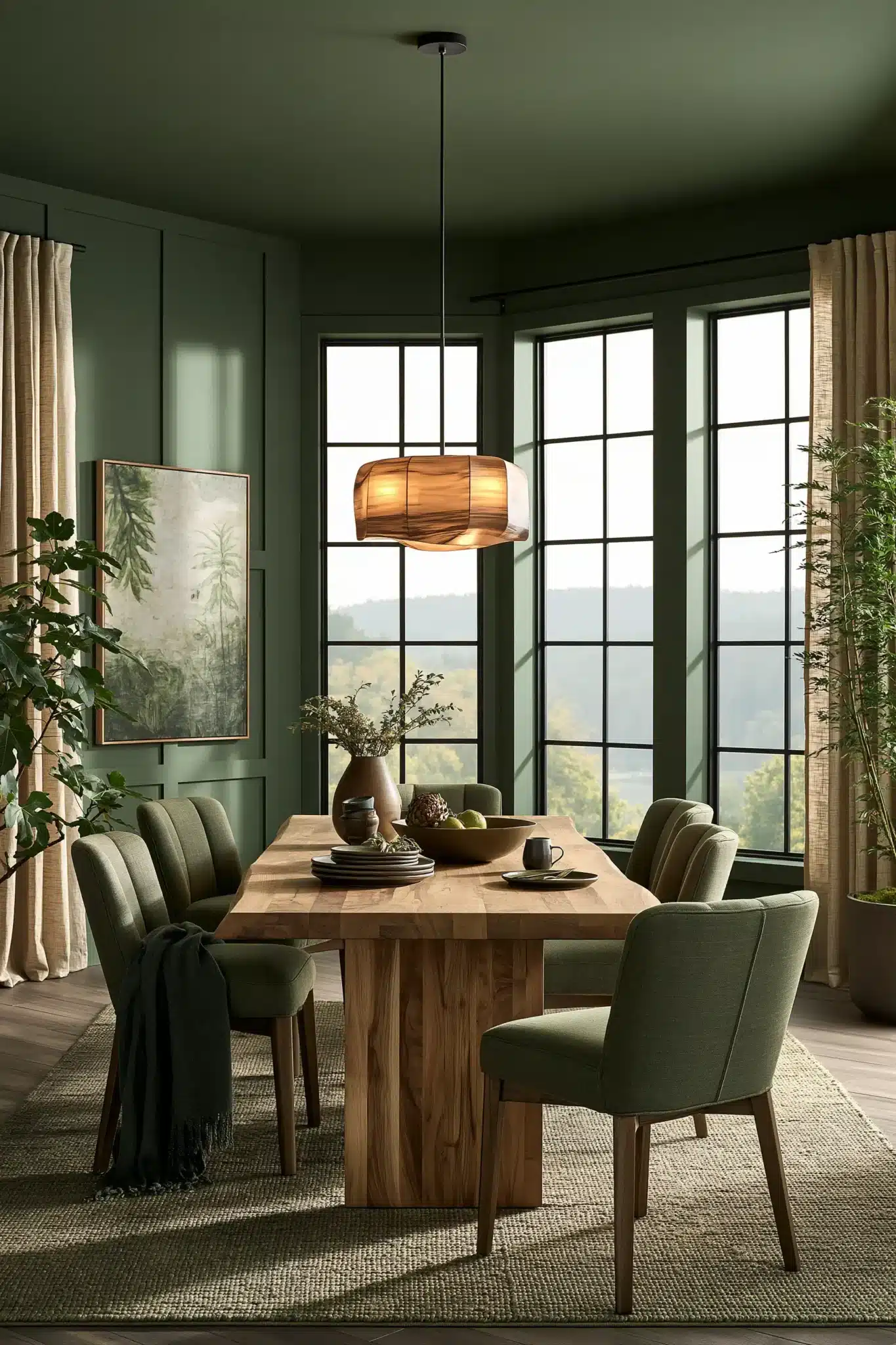 29 Green Dining Room Ideas for a Calmer Wall green dining room
