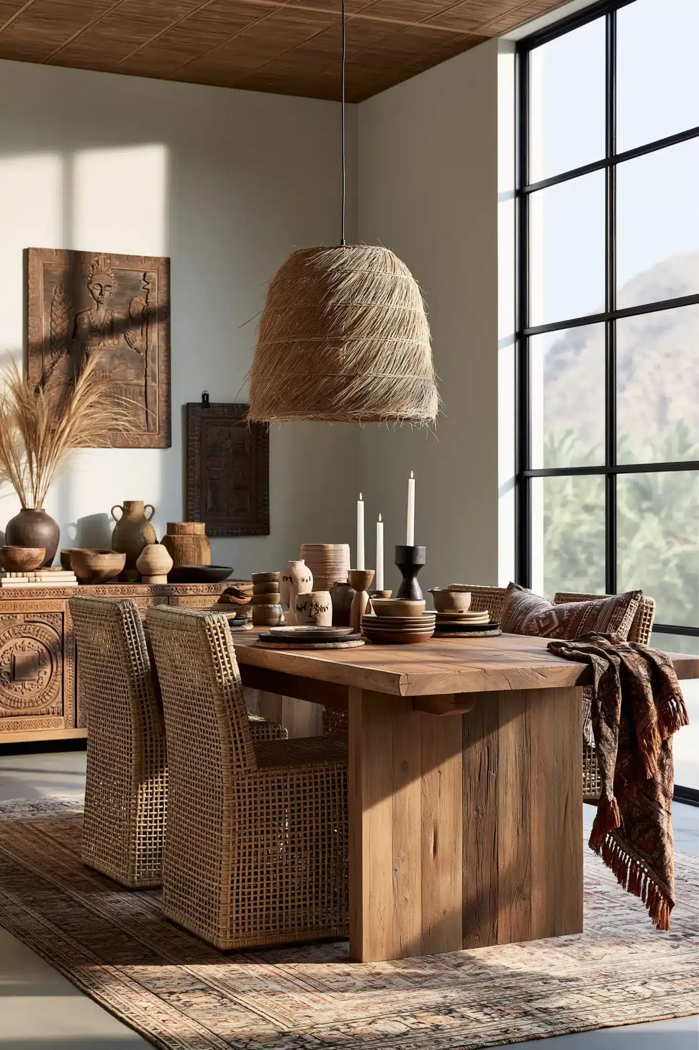 29 Boho Dining Room Ideas With Easy Earthy Layers boho dining room