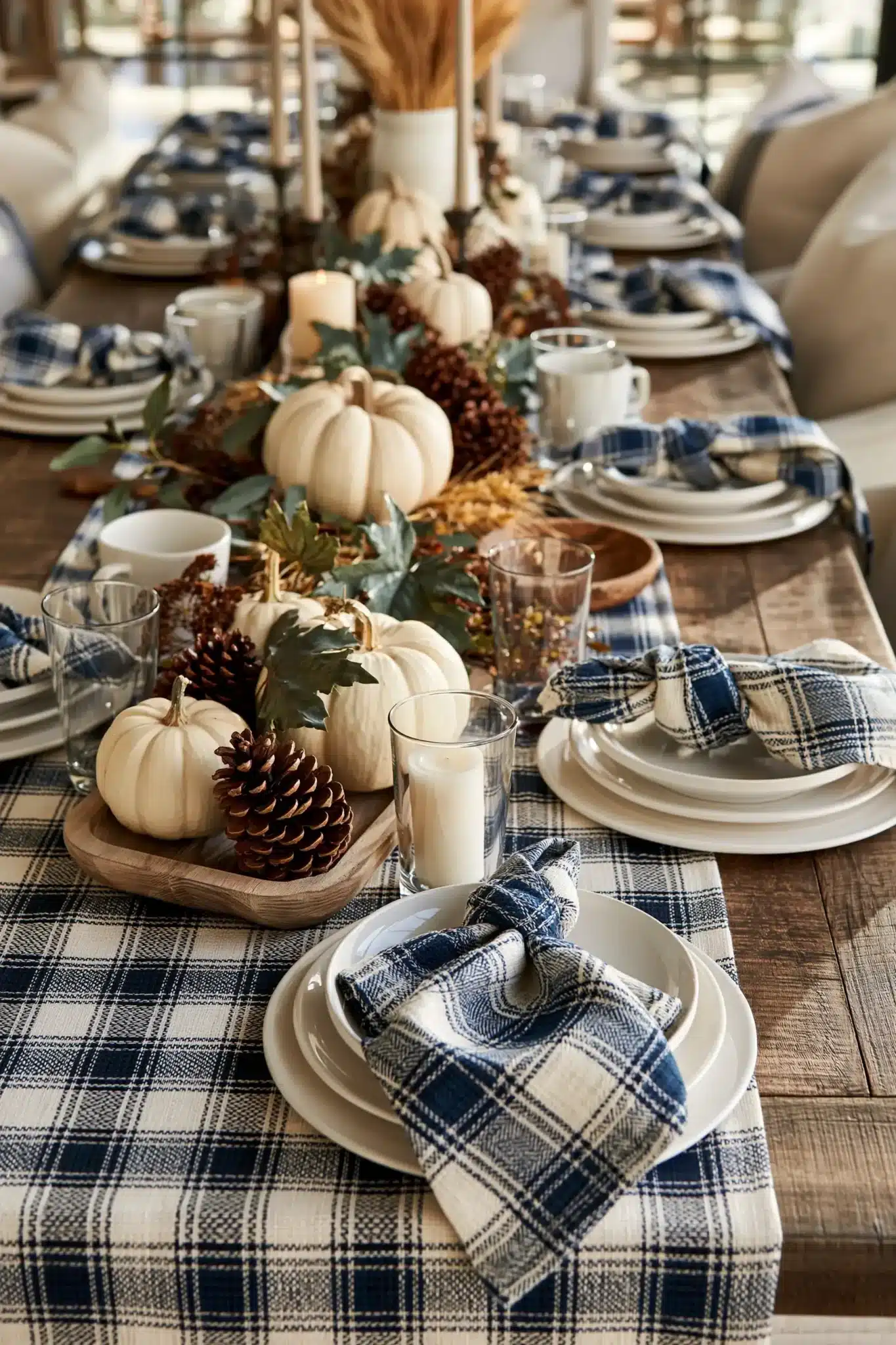 29 Blue Thanksgiving Table Decor Ideas Beyond the Usual Orange blue thanksgiving table decor
