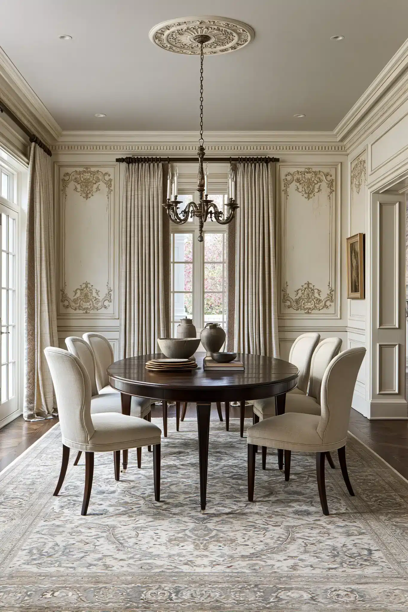 29 Round Table Dining Room Plans for Easier Conversation round table dining room