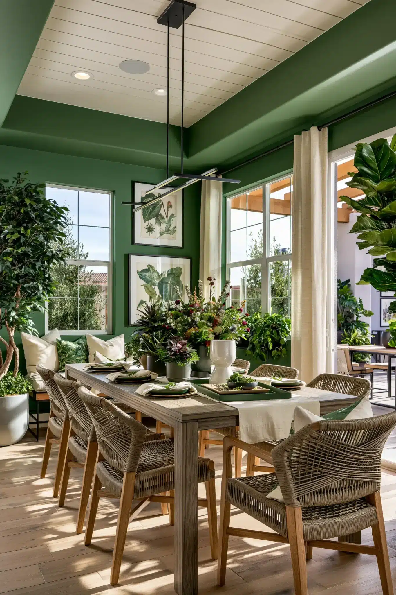 29 Green Dining Room Ideas for a Calmer Wall green dining room