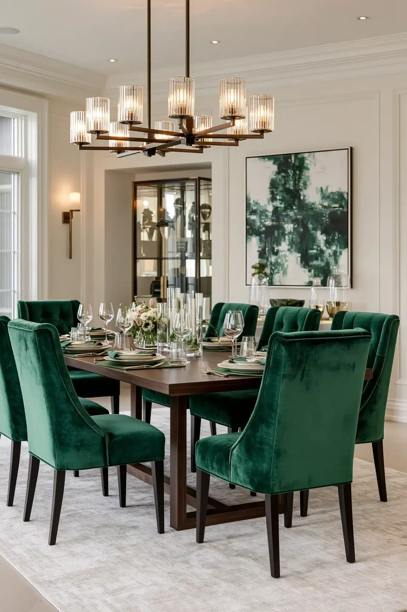 green dining room
