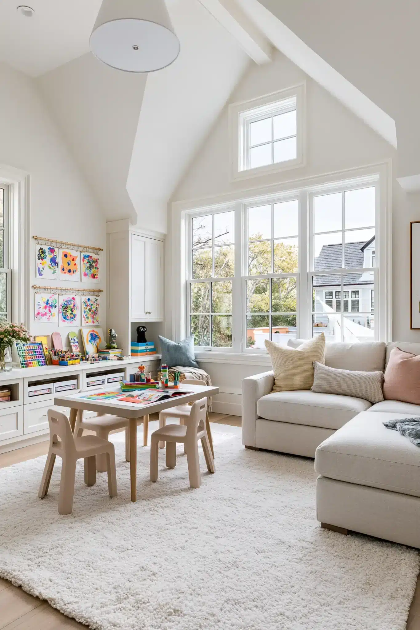 29 Family Room Playroom Ideas That Share the Space family room playroom