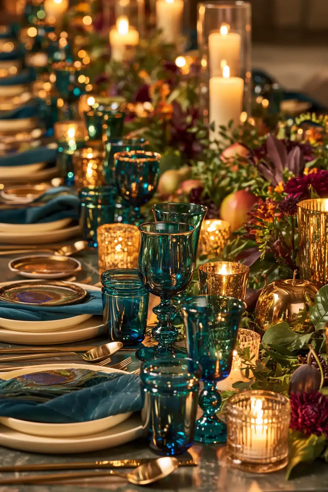 29 Blue Thanksgiving Table Decor Ideas Beyond the Usual Orange blue thanksgiving table decor